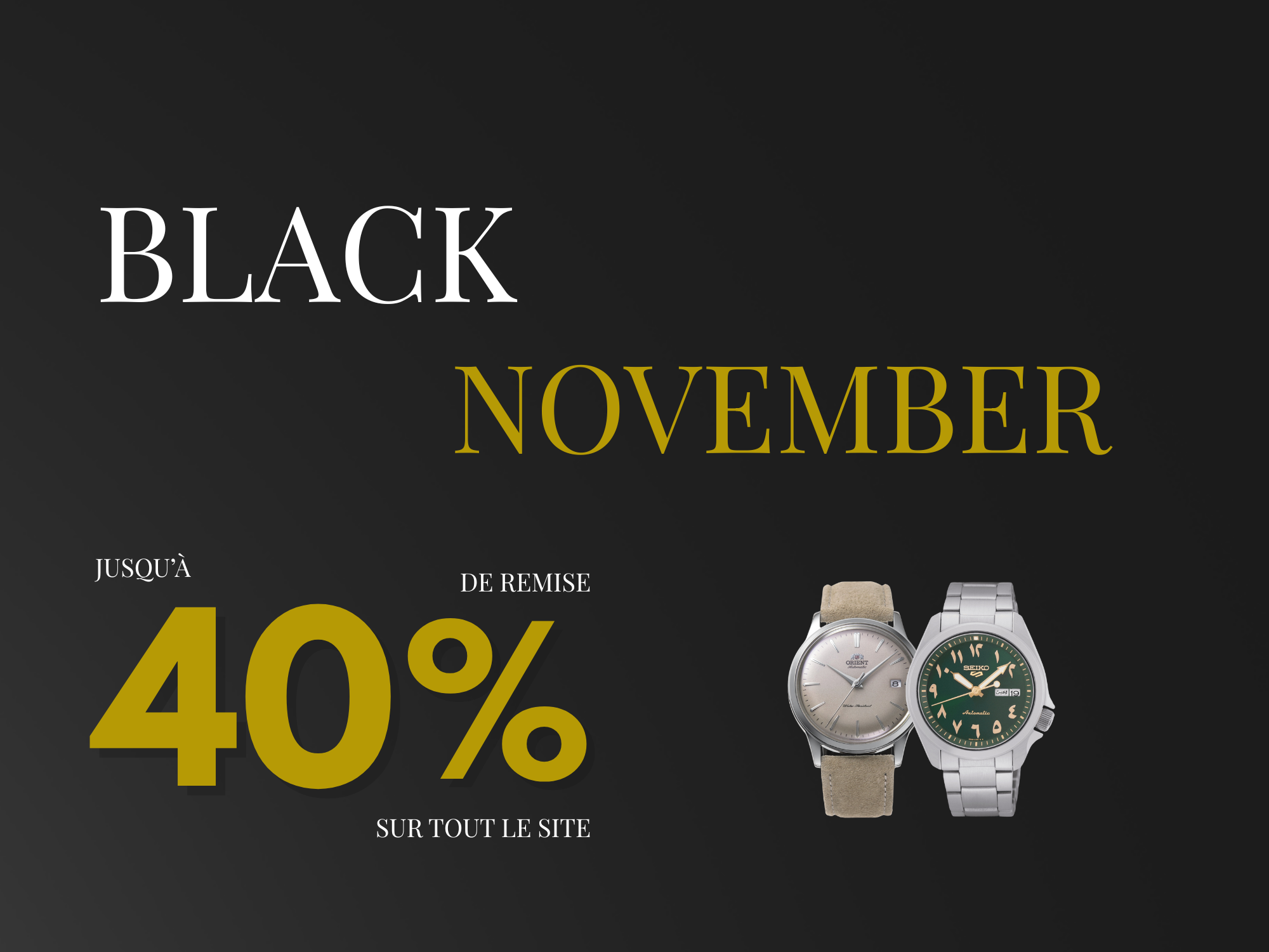 BLACK NOVEMBER PSB Watches : Profitez de jusqu'à 40% de remise