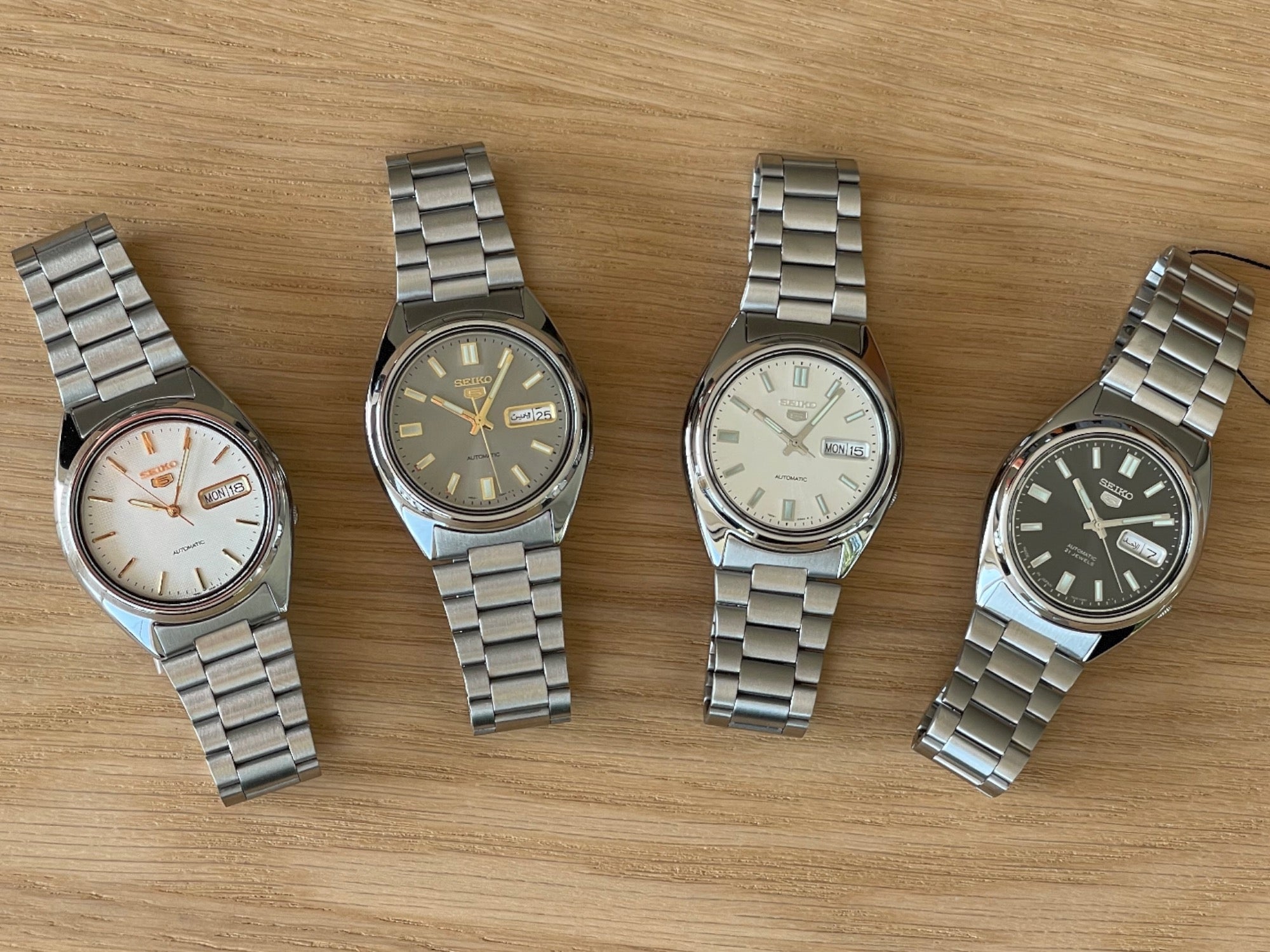 The Seiko 5 series, a must-have at a low price.