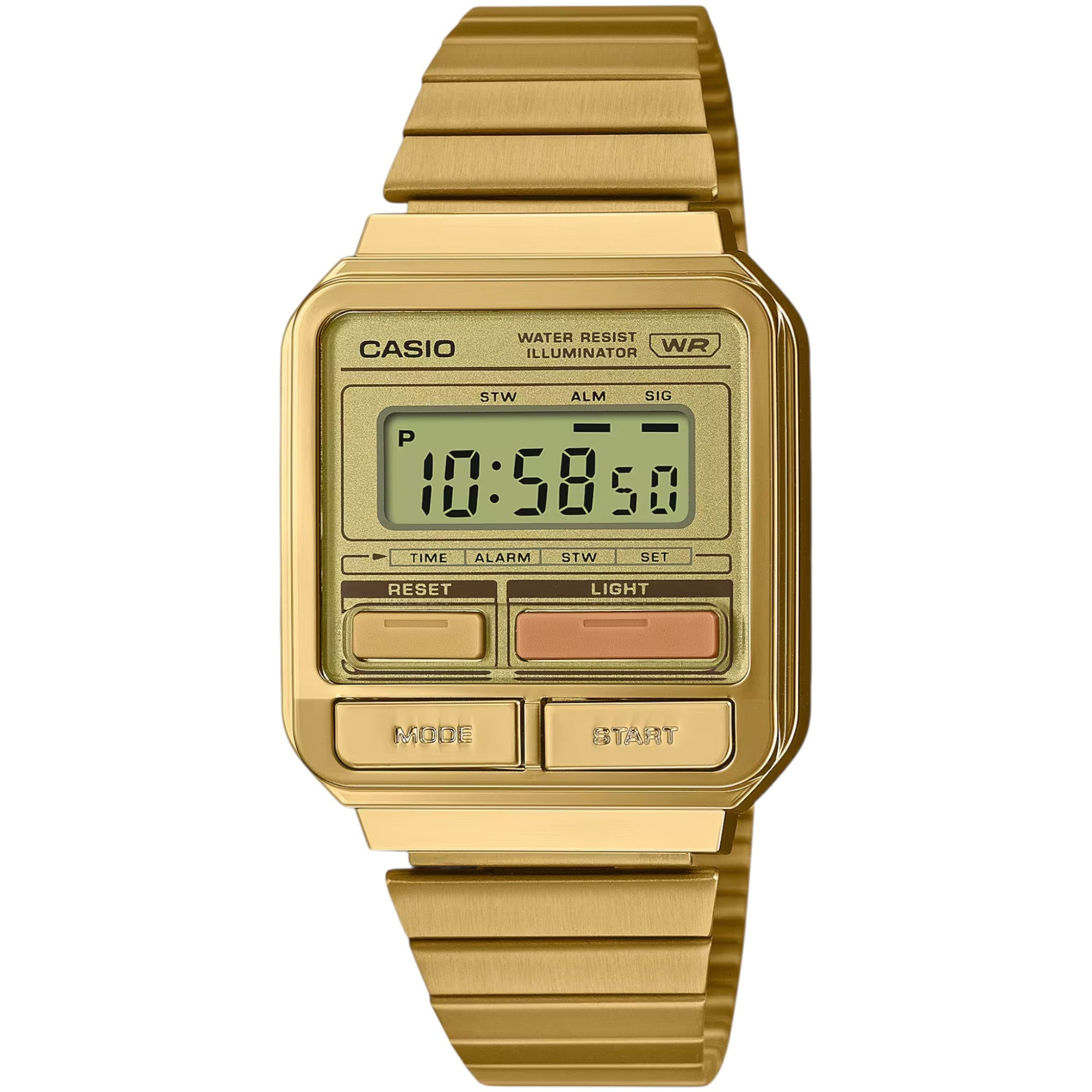 Casio Vintage Unisex Watch A120WEG-9A Quartz Digital Gold