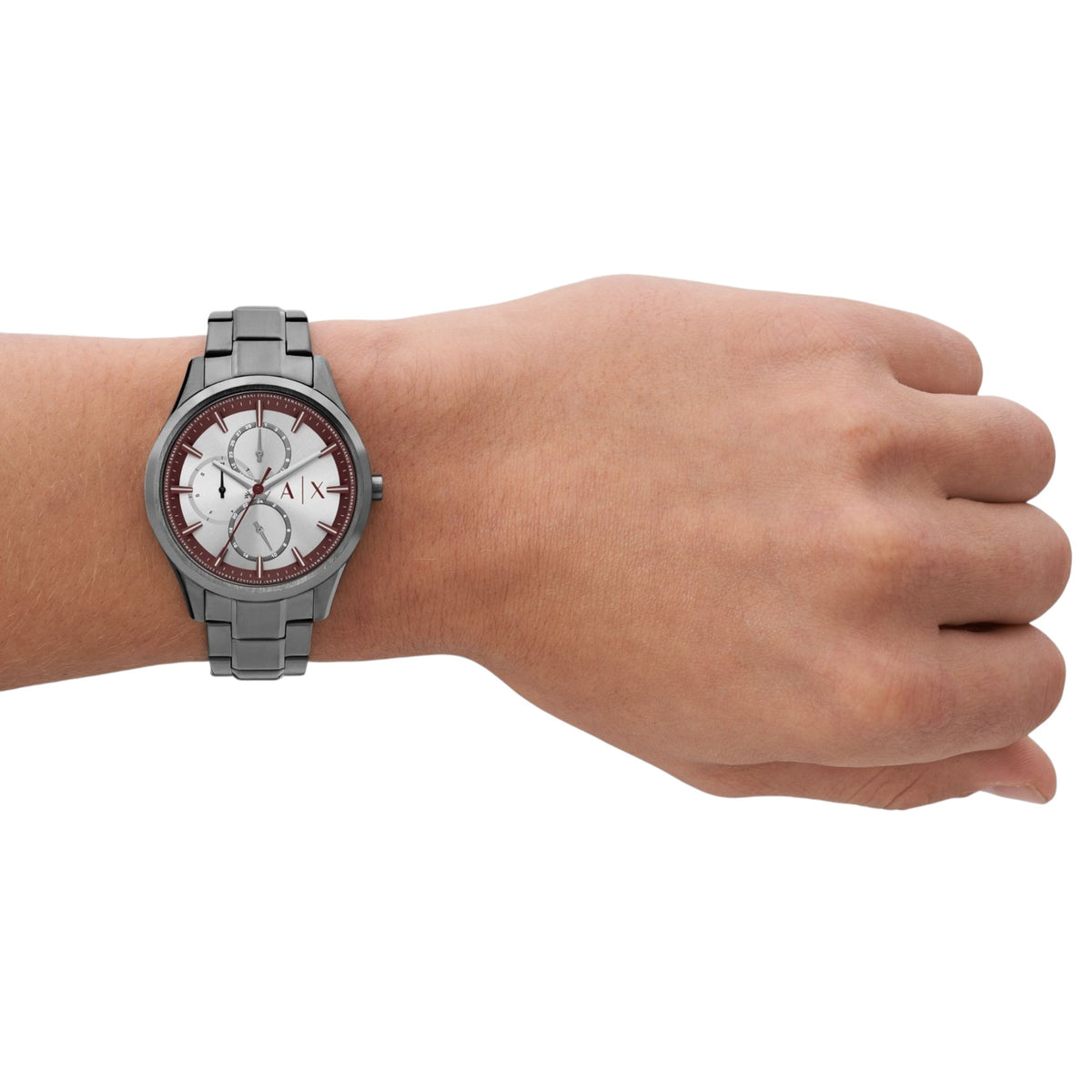 Reloj Armani Exchange AX1877 Hombre Plata Rojo