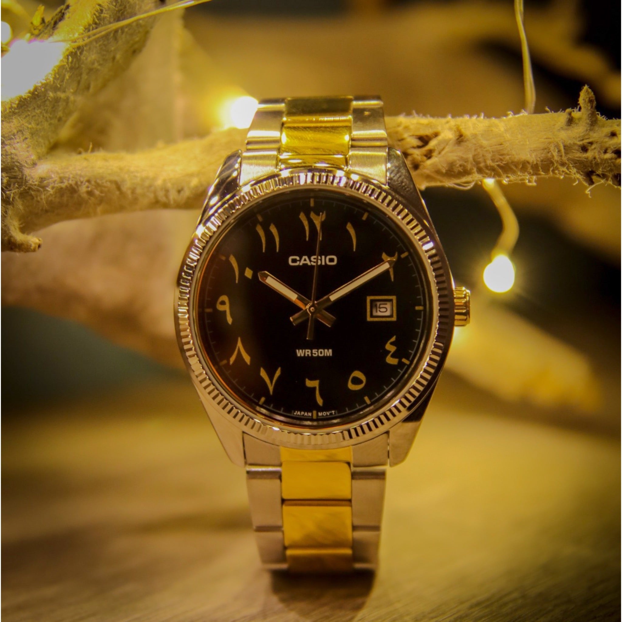 Casio Herrenuhr mit arabischem Zifferblatt MTP-1302SG-1B3