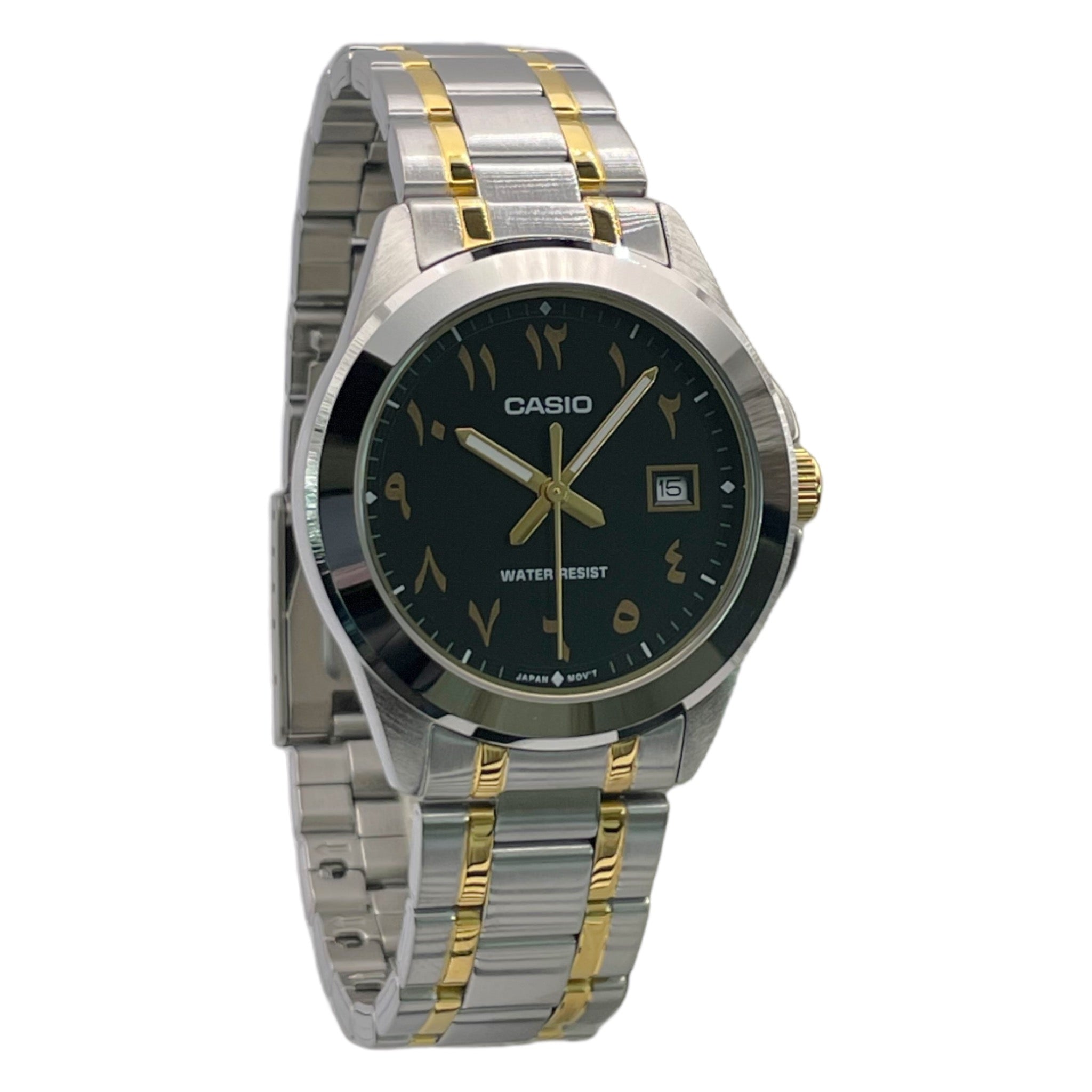 Casio Herrenuhr mit arabischem Zifferblatt MTP-1215SG-1B3