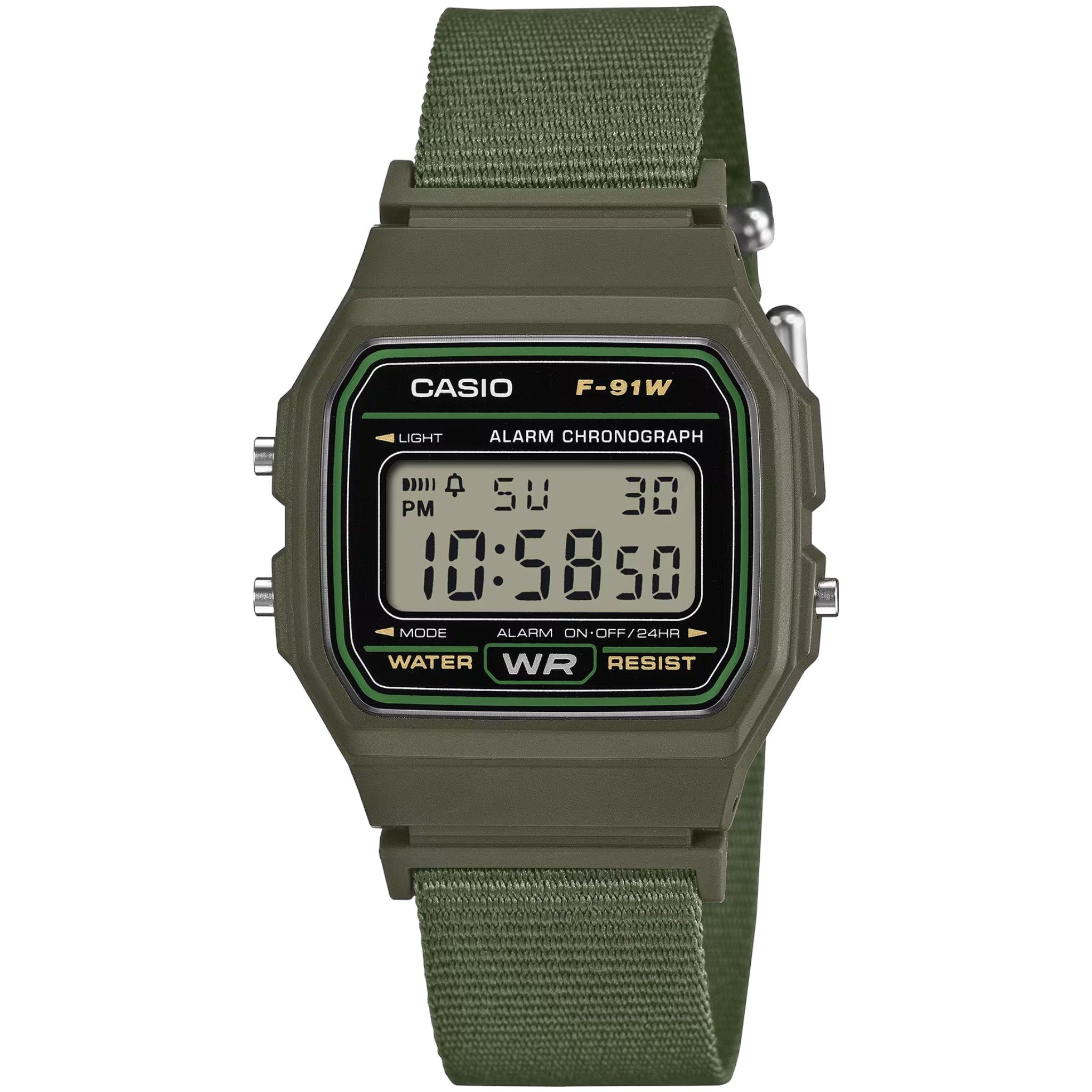 Montre Casio Mixte F-91WF-3A Quartz Digitale Vert