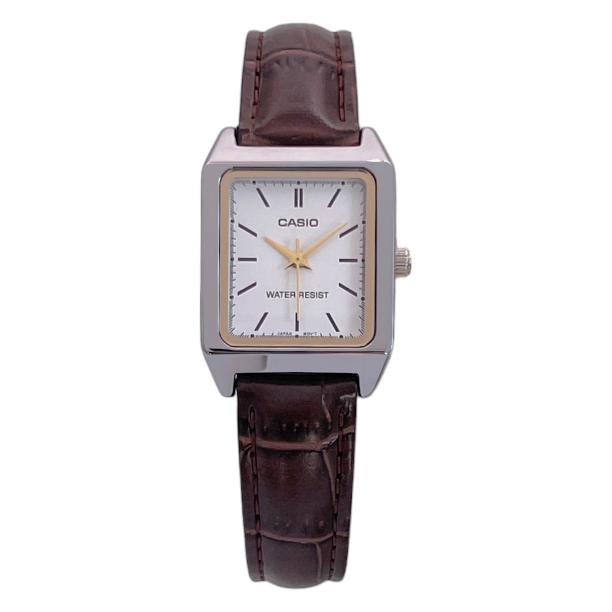 Casio leather watch online for ladies