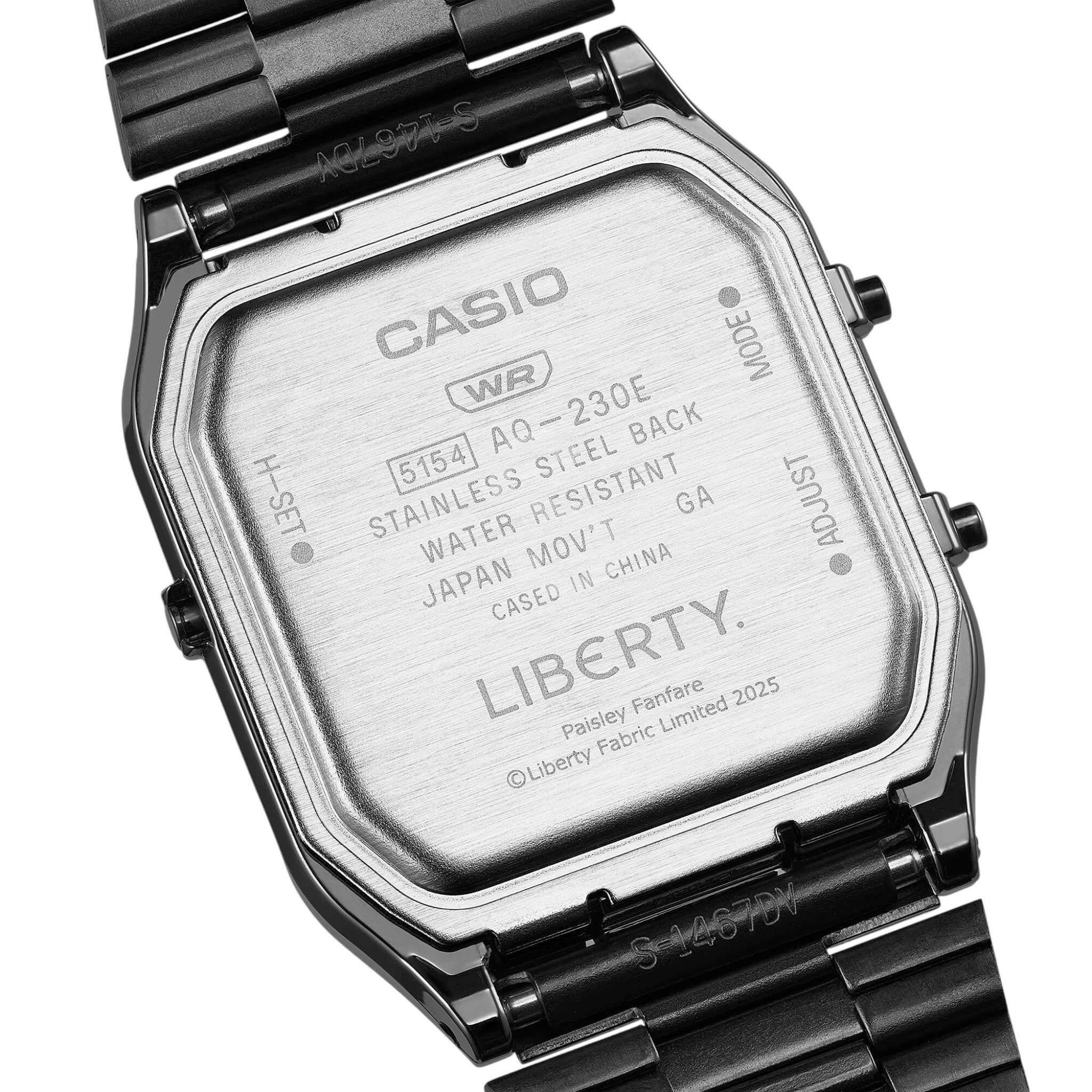 Unisex Casio Vintage Watch AQ-230EBLT-1A Black Liberty London Limited Edition