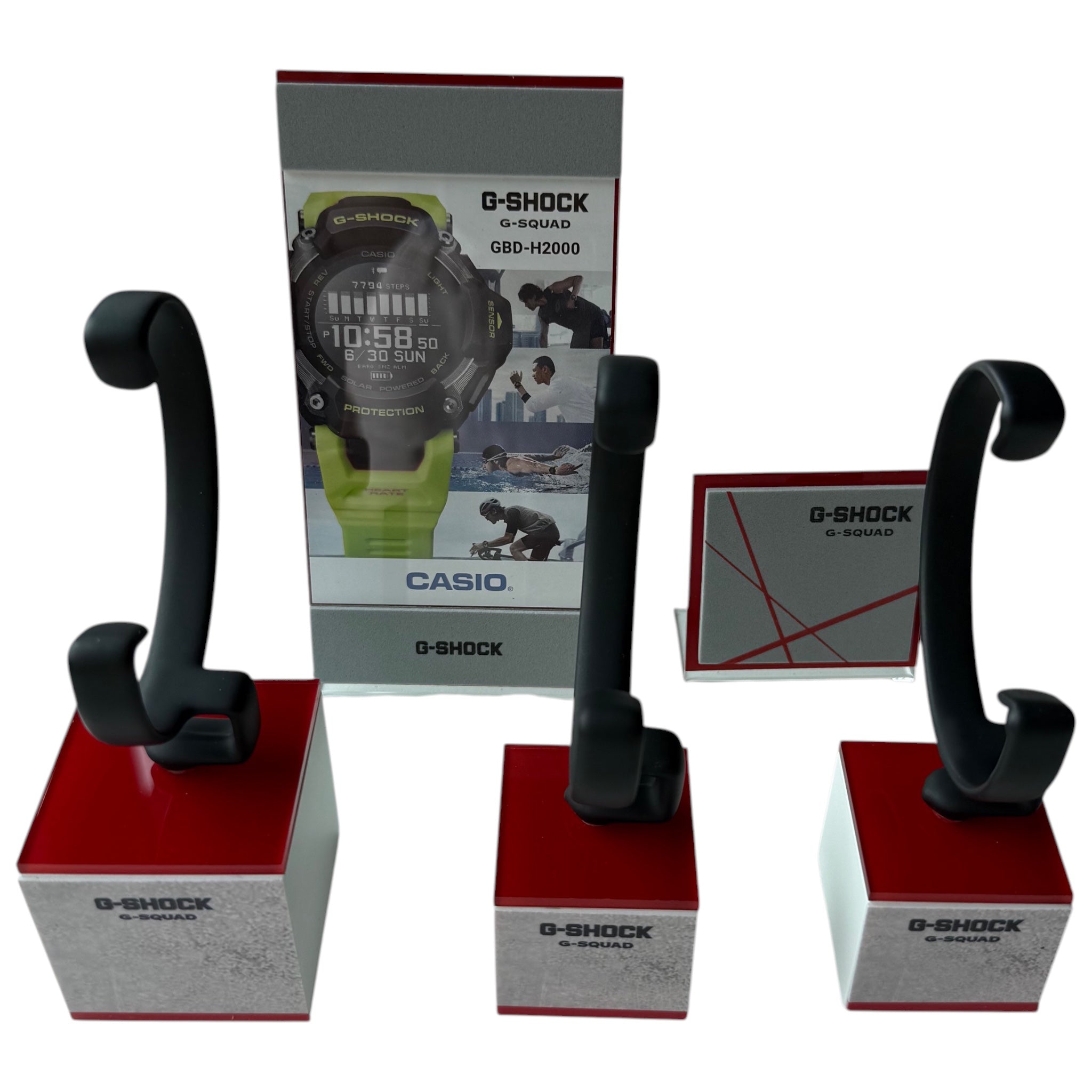 Set of 3 display stands for Casio G-Shock watches C-PPGS-SQ2305 White