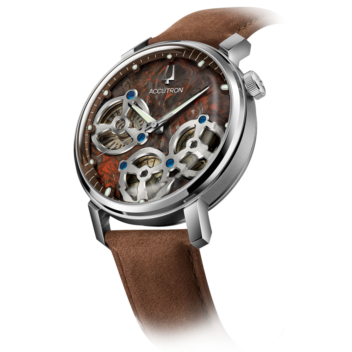 Montre Bulova 26A214 Electrostatic 43.5mm Cuir Rouge Homme