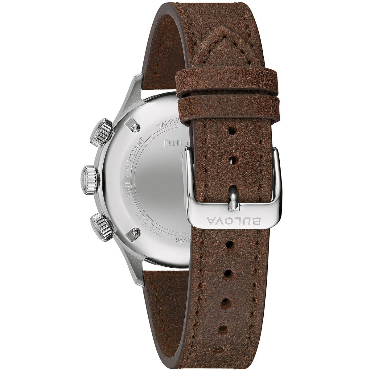 Bulova 96A245 GMT Automatik Herrenuhr 42mm Schwarzes Leder