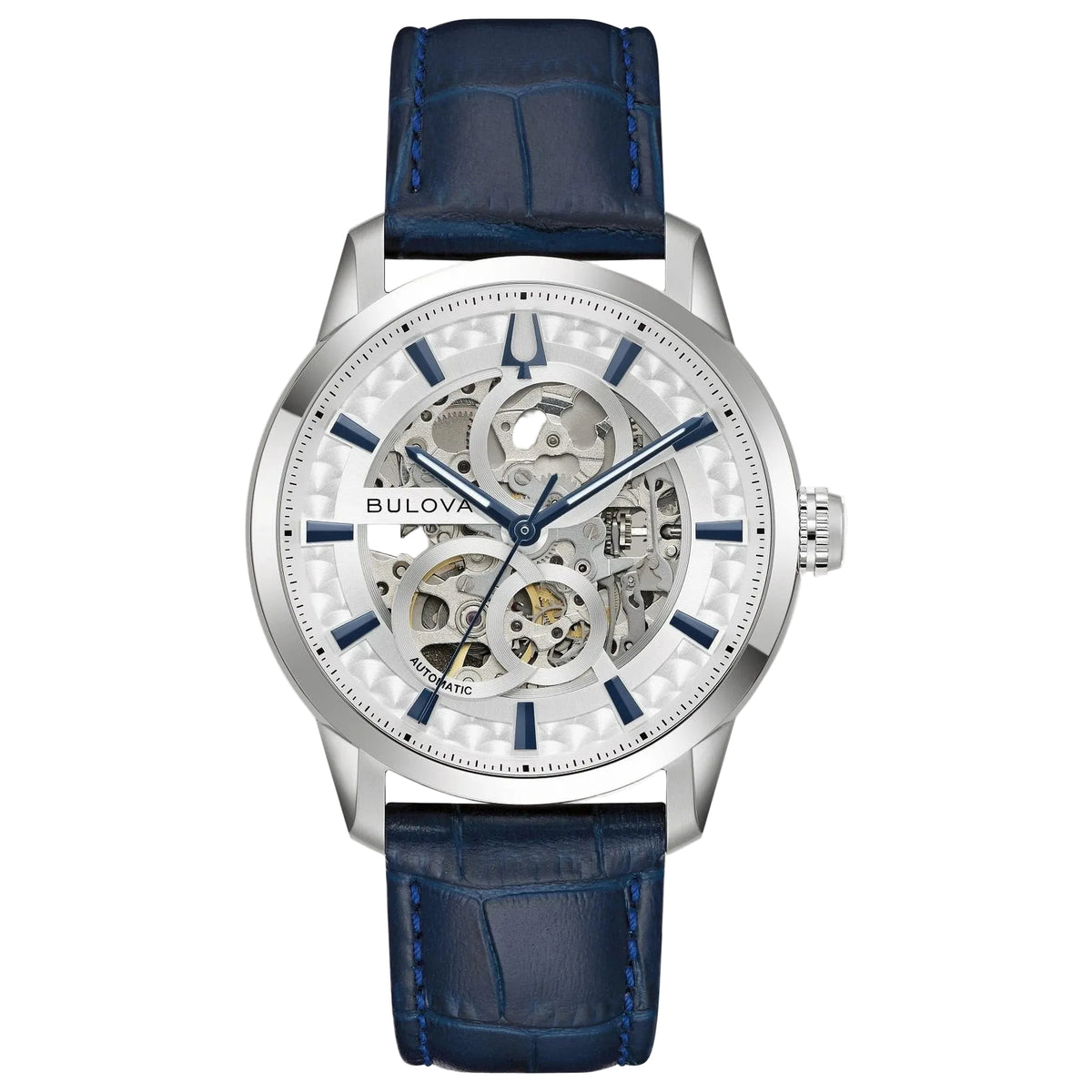 Bulova 96A330 Sutton Automatisch Horloge 40mm Leder Zilverkleurig Heren