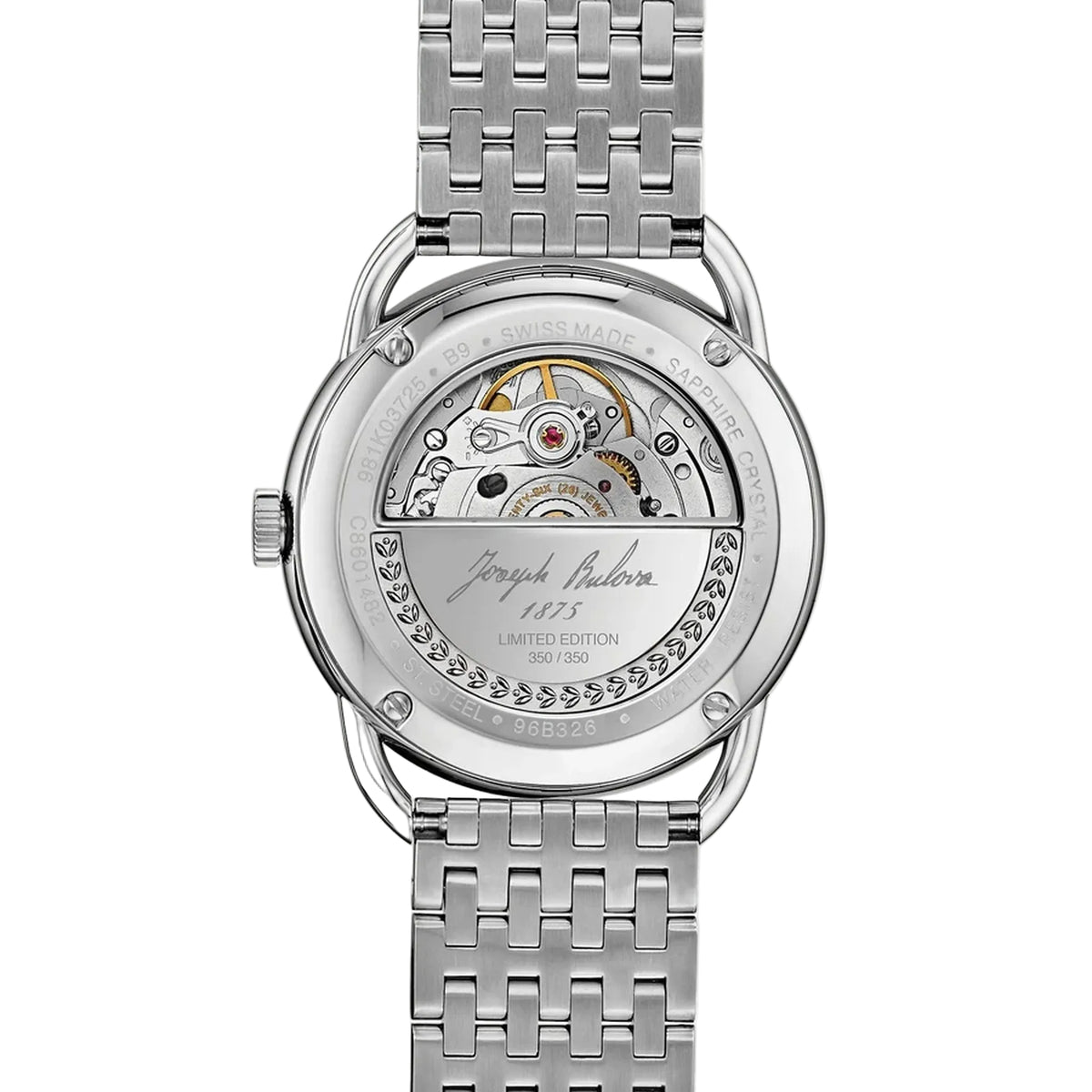 Bulova 96B326 Joseph Limited Edition 350 Stück Automatikuhr 38mm Silber Herren