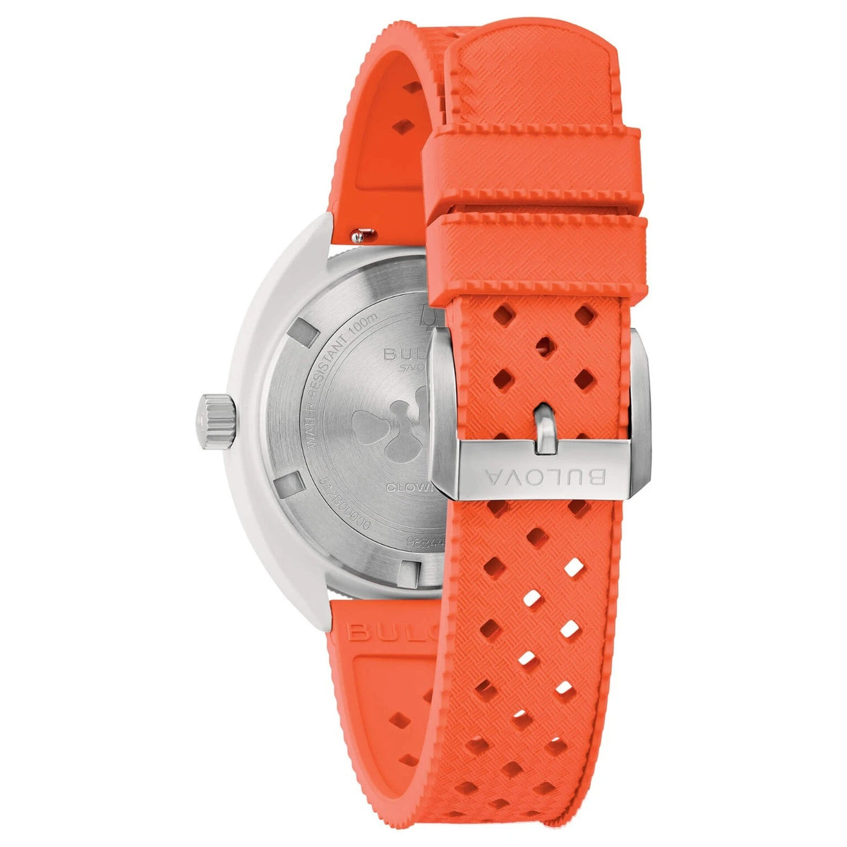 Bulova 96B350 Oceanographer Automatic 41mm Orange Rubber Men's Watch