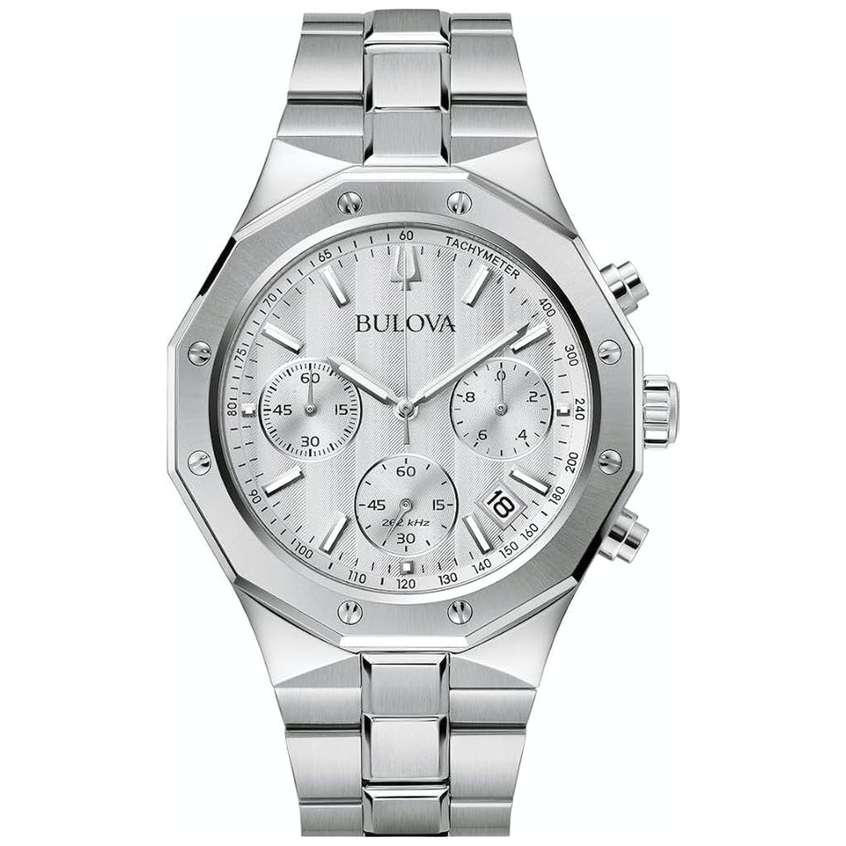 Bulova 96B408 Herrenuhr Classic Chronograph 44mm Silber