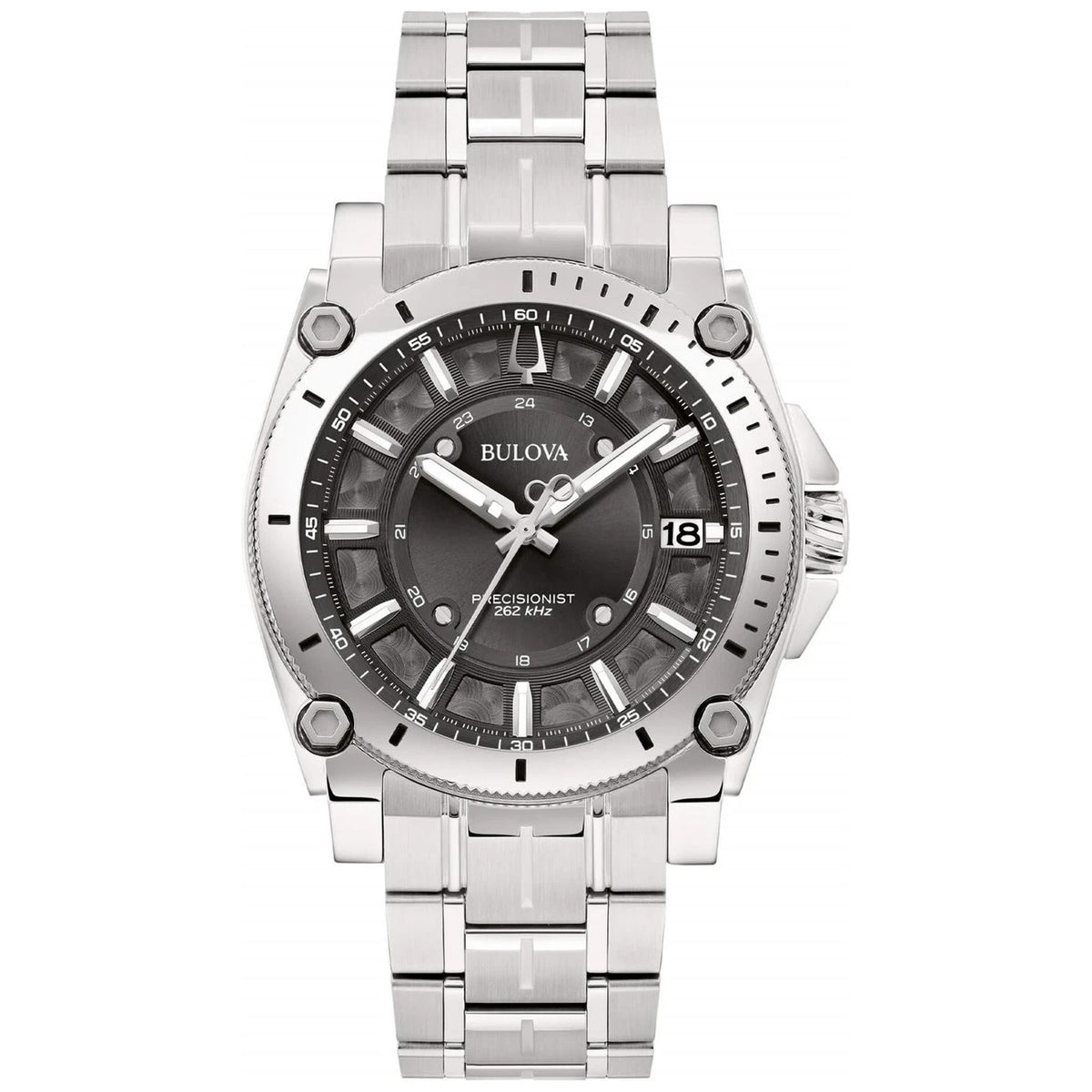 Montre Bulova 96B417 Precisionist Quartz Homme Acier Argenté