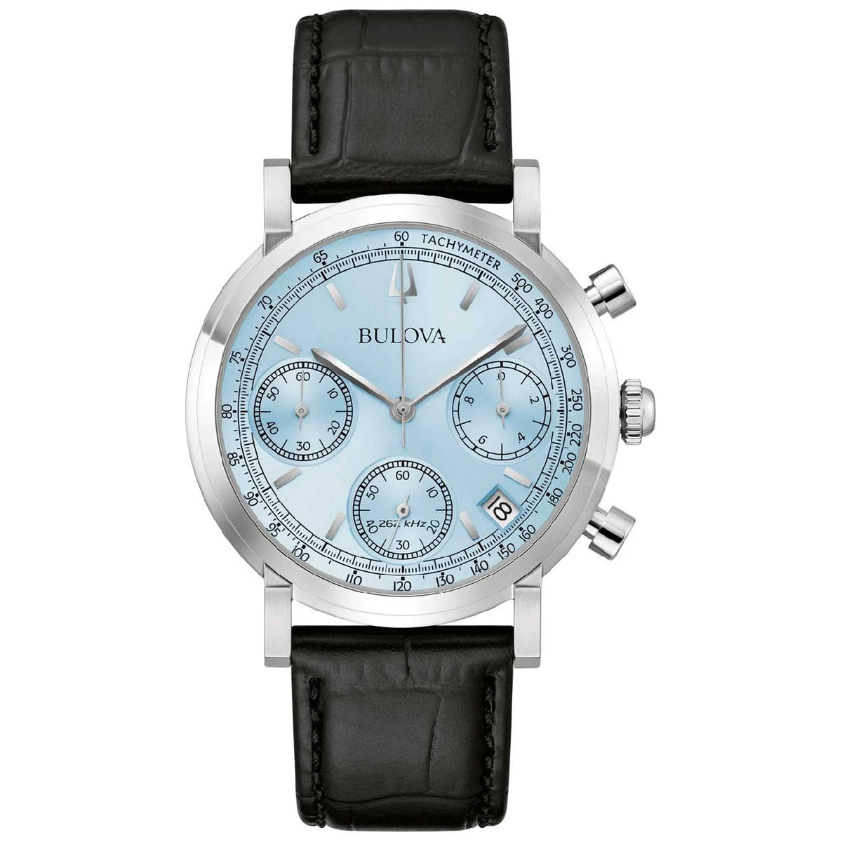 Bulova 96B456 Herrenuhr Classic Chronograph 39 mm blaues Leder