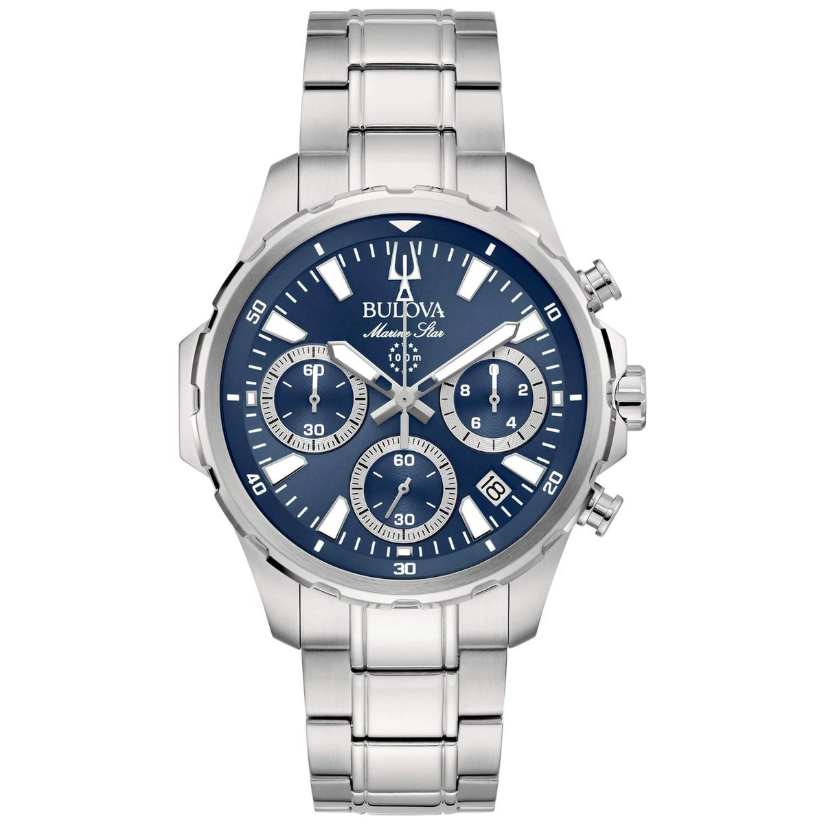 Bulova 96B466 Marine Star Series B Chronograph 43mm Herrenuhr Blau