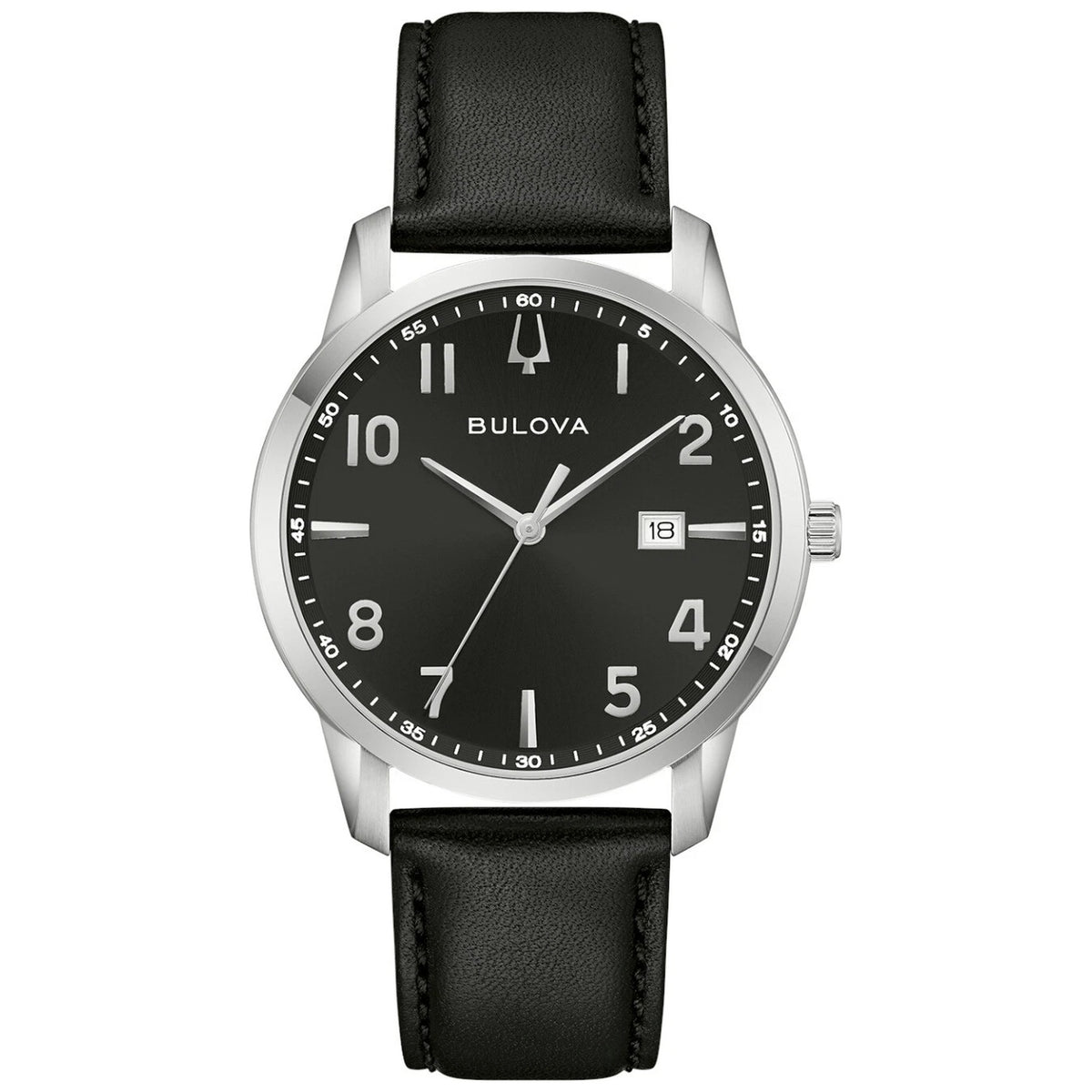 Bulova 96B473 Sutton 40mm Black Leather Men's Watch