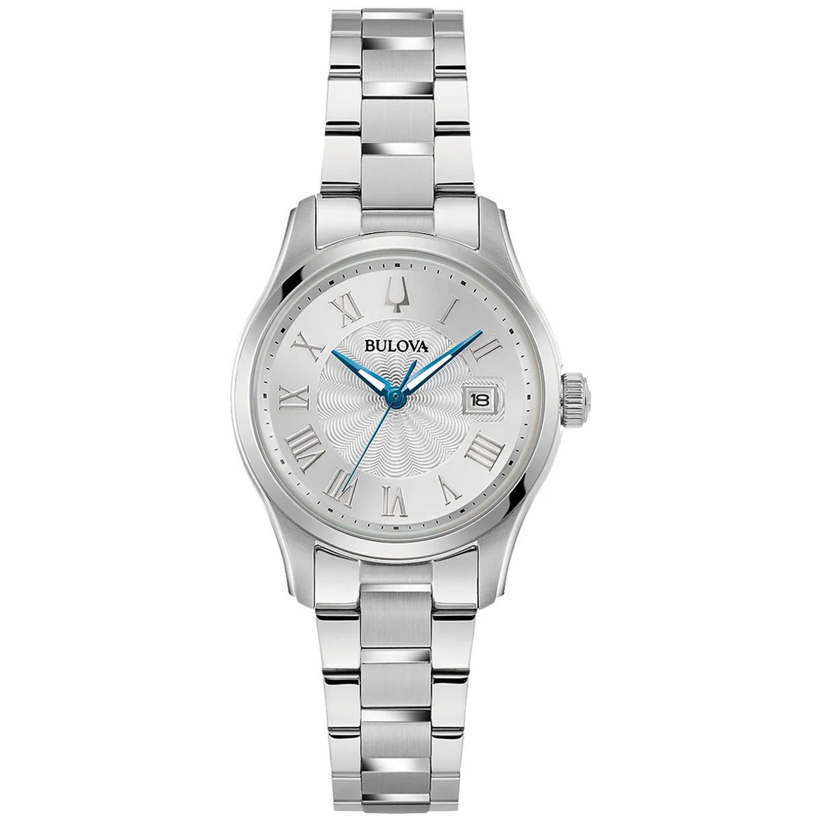 Montre Bulova 96M162 Wilton Argenté Bleu Femme Quartz