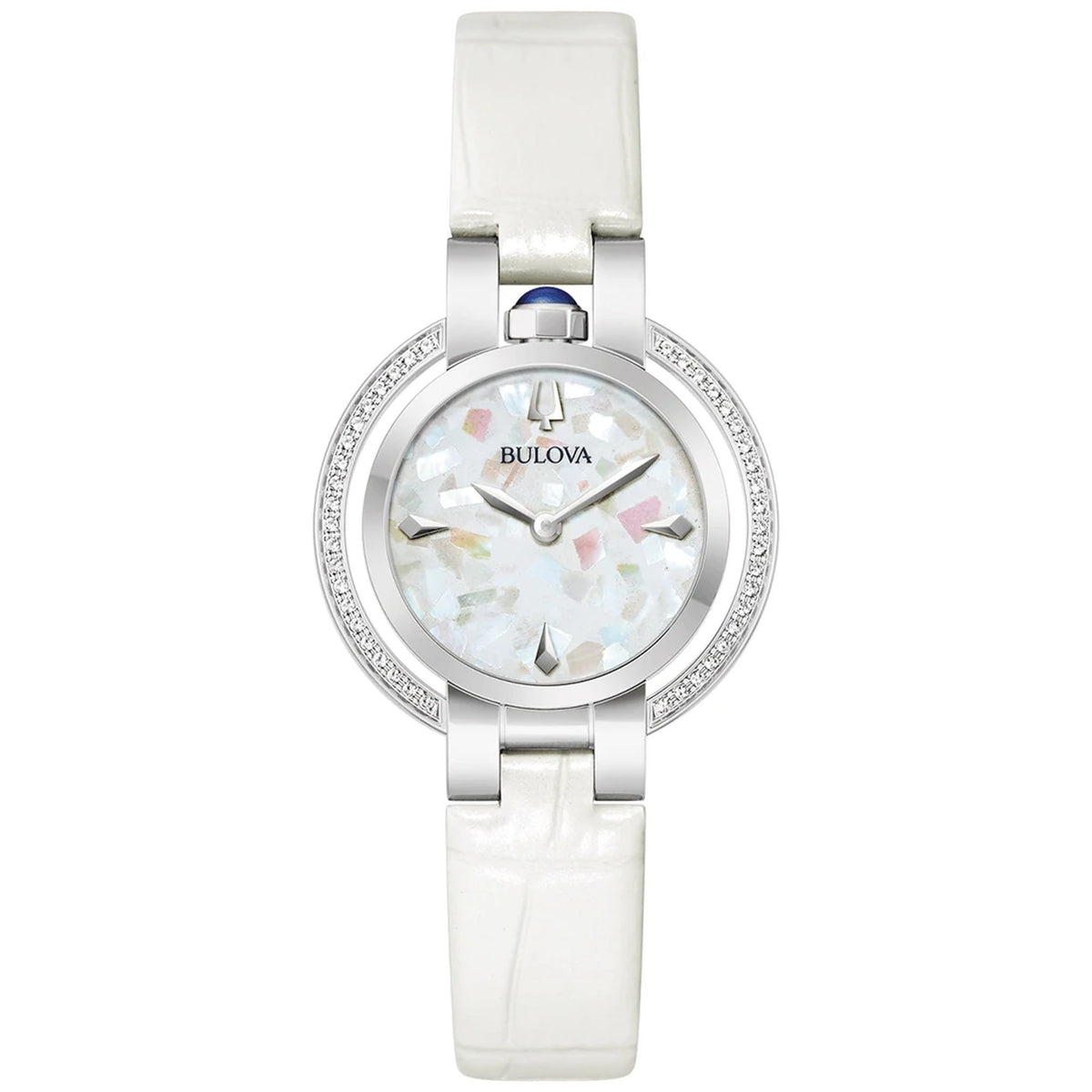 Montre Bulova 96R254 Rubaiyat Diamants 30.5mm Cuir Nacré Femme