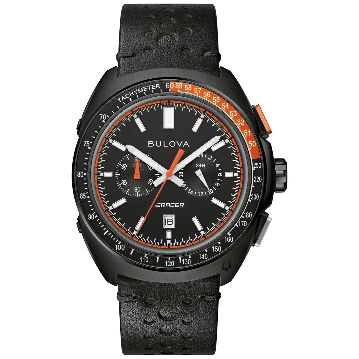 Bulova 98B428 Performance Chronograph 42mm Black Leather Men's Watch