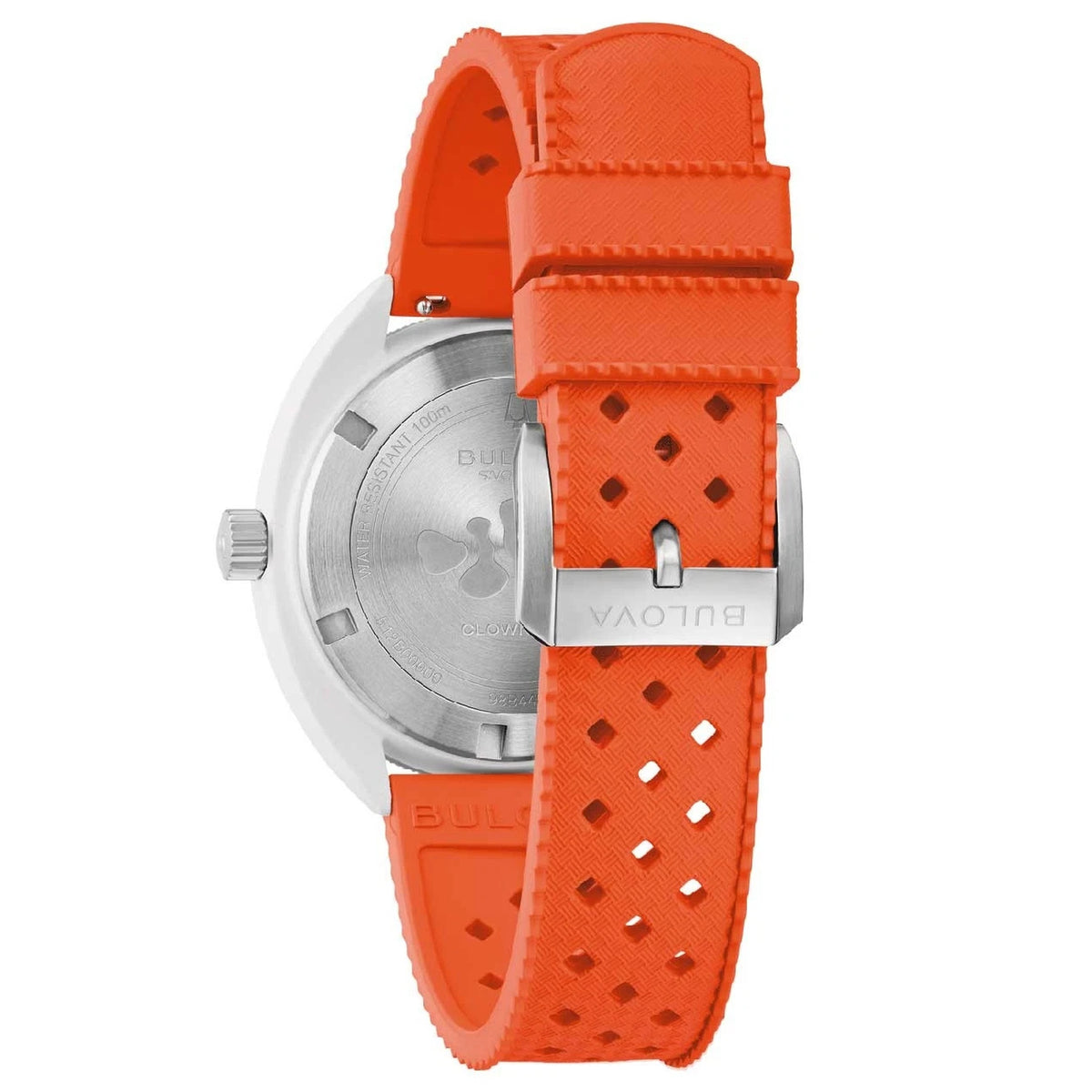 Montre Bulova 98B448 Snorkel 41mm Céramique hybride Caoutchouc Blanc Homme