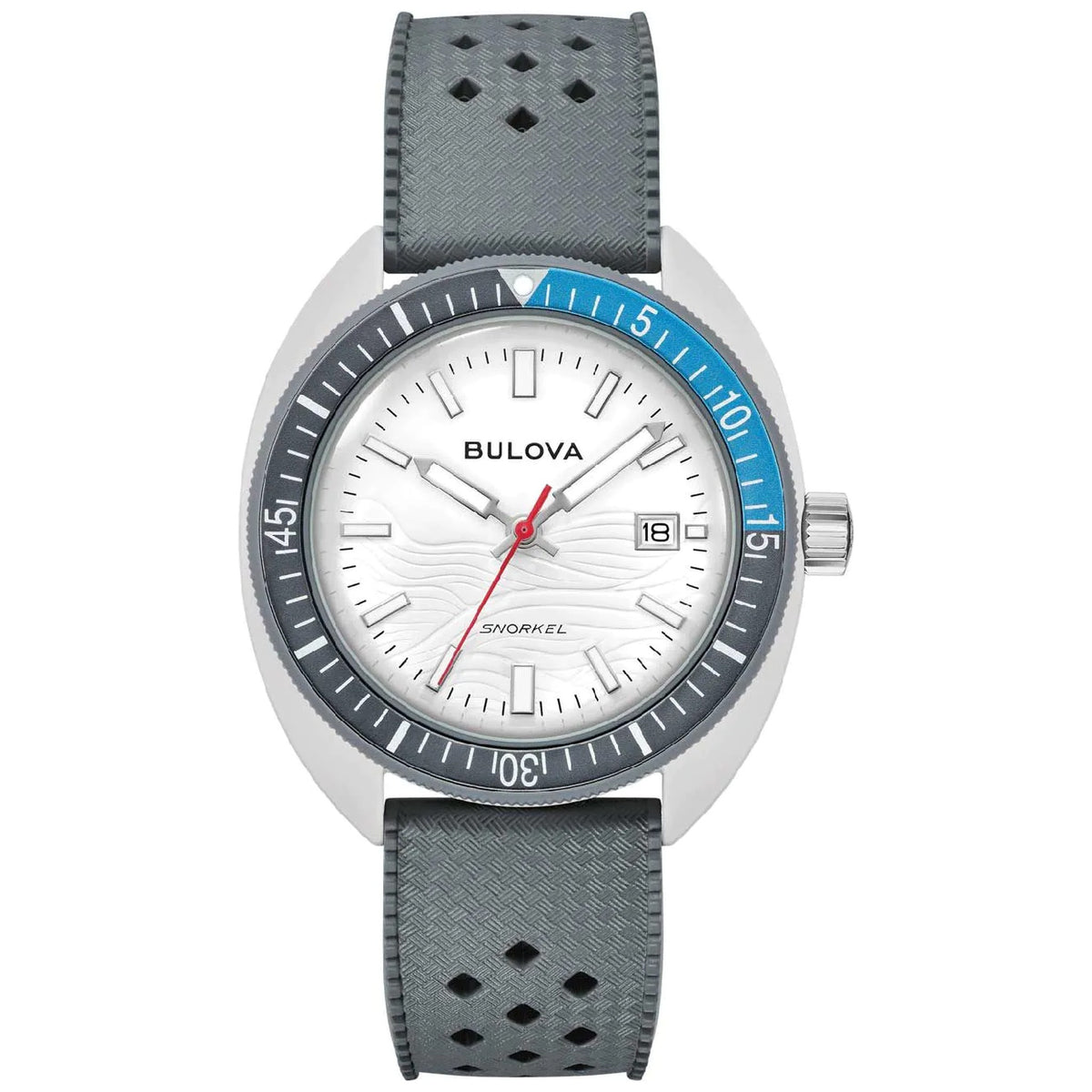 Bulova 98B449 Snorkel 41mm Hybrid Ceramic White Rubber Men's Watch