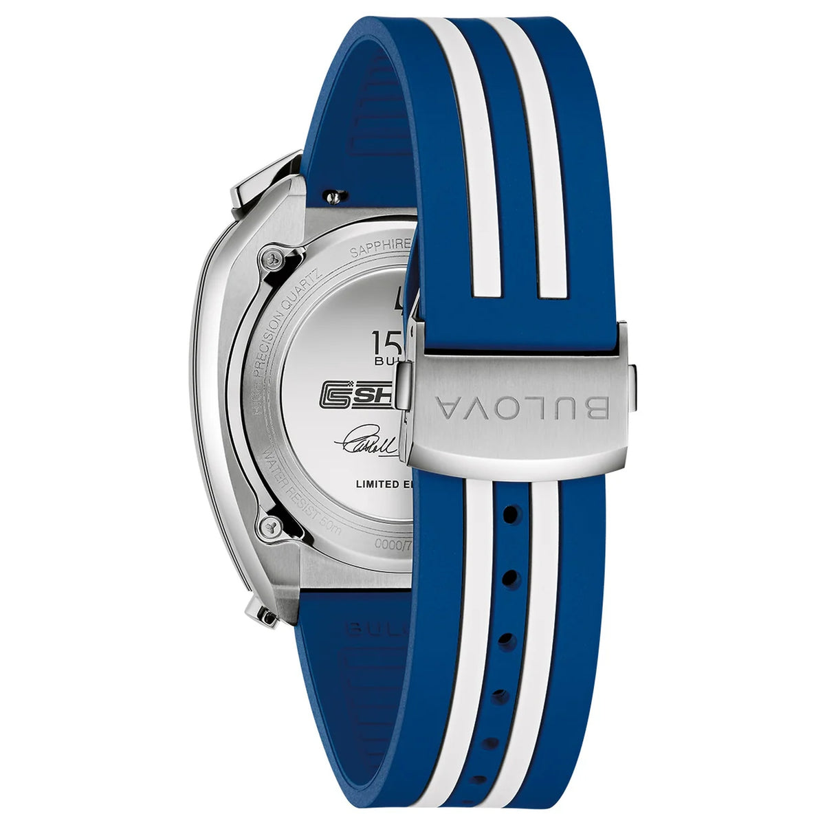 Bulova 98B452 Shelby Chronograph 43mm Blue Rubber Men's Watch
