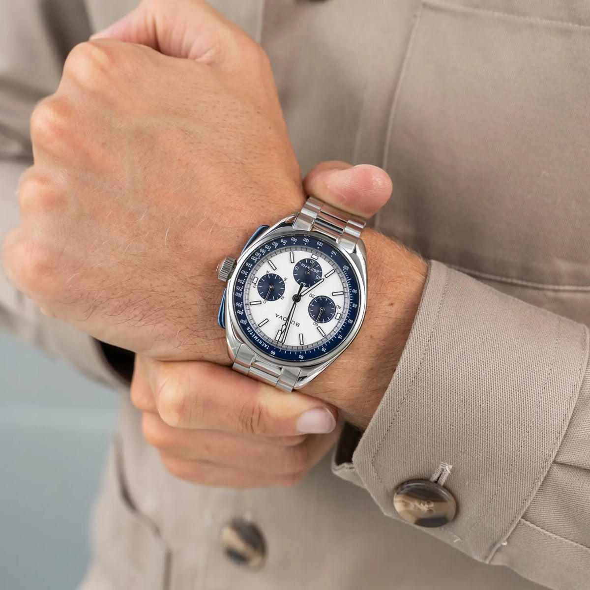 Montre Bulova 98K112 Archive Series Chronographe 43.5mm Argenté Homme