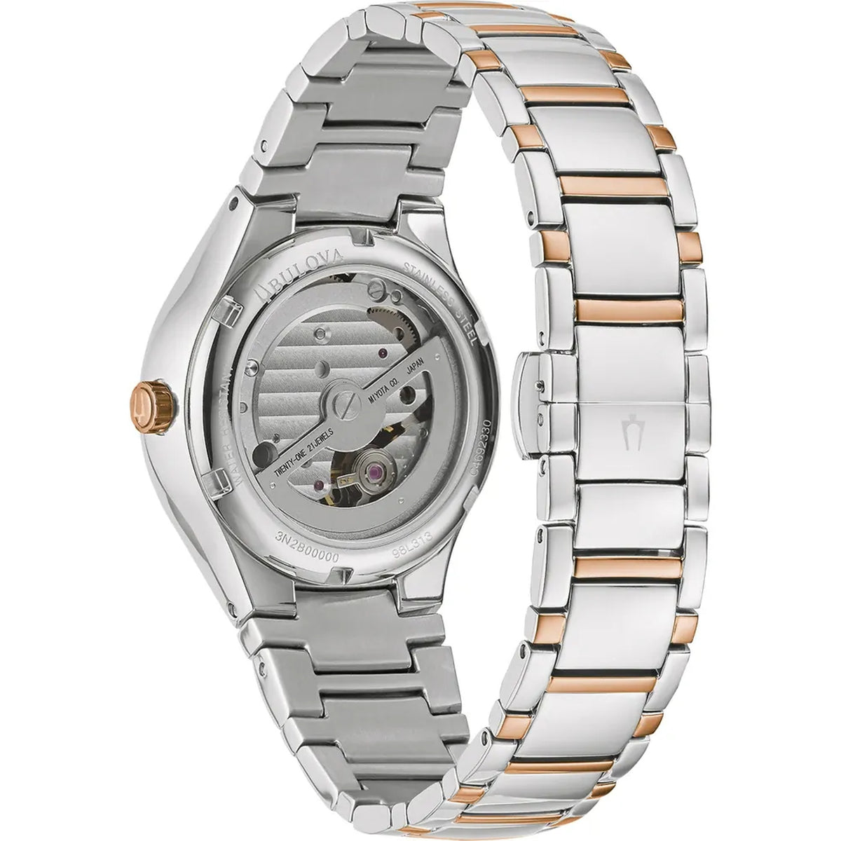 Bulova 98L313 Women's Classic Automatic 34mm Silver-Tone Watch