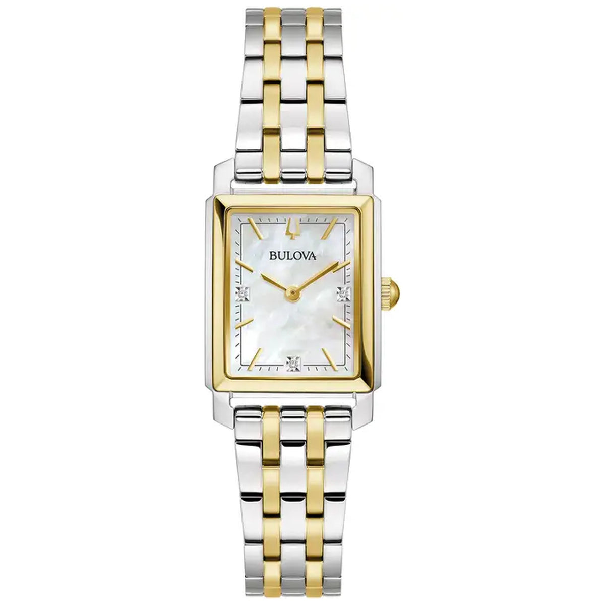 Bulova 98P220 Sutton Diamant-Damenuhr 21x32,5 mm Perlmutt