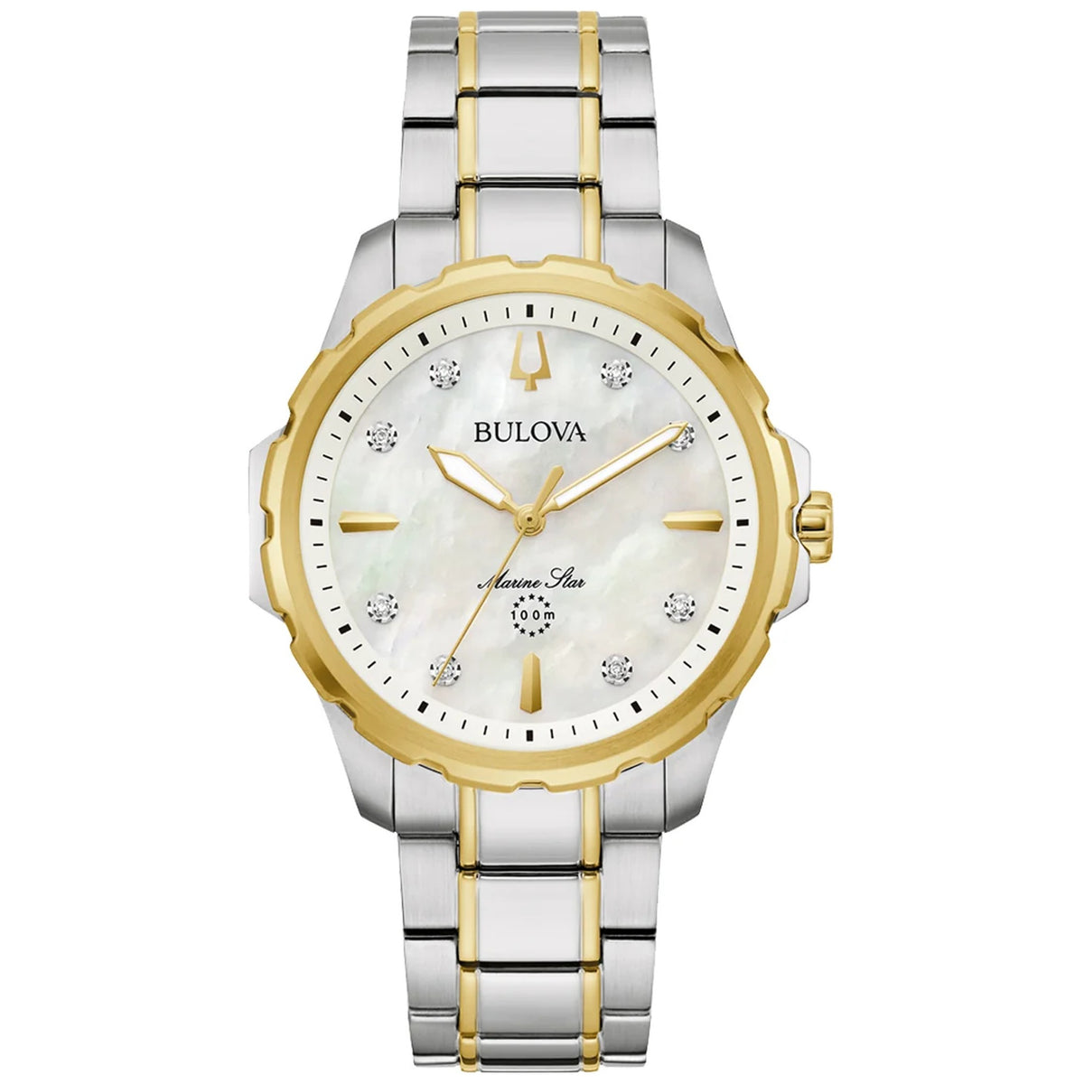 Montre Bulova 98P227 Marine Star Series B Diamants 36mm Nacré Femme