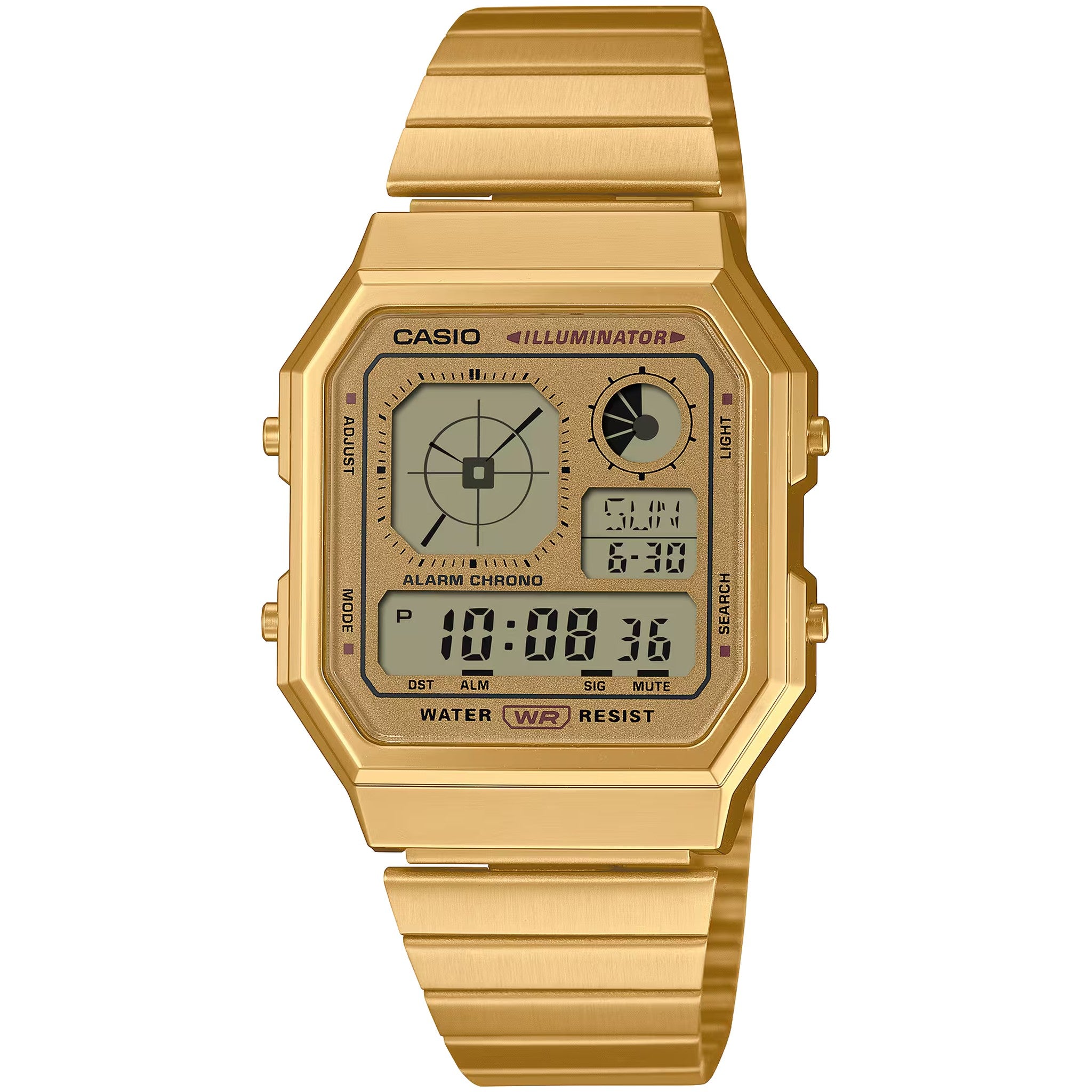 Casio Vintage Unisex Watch A130WEG-9A Quartz Digital Gold
