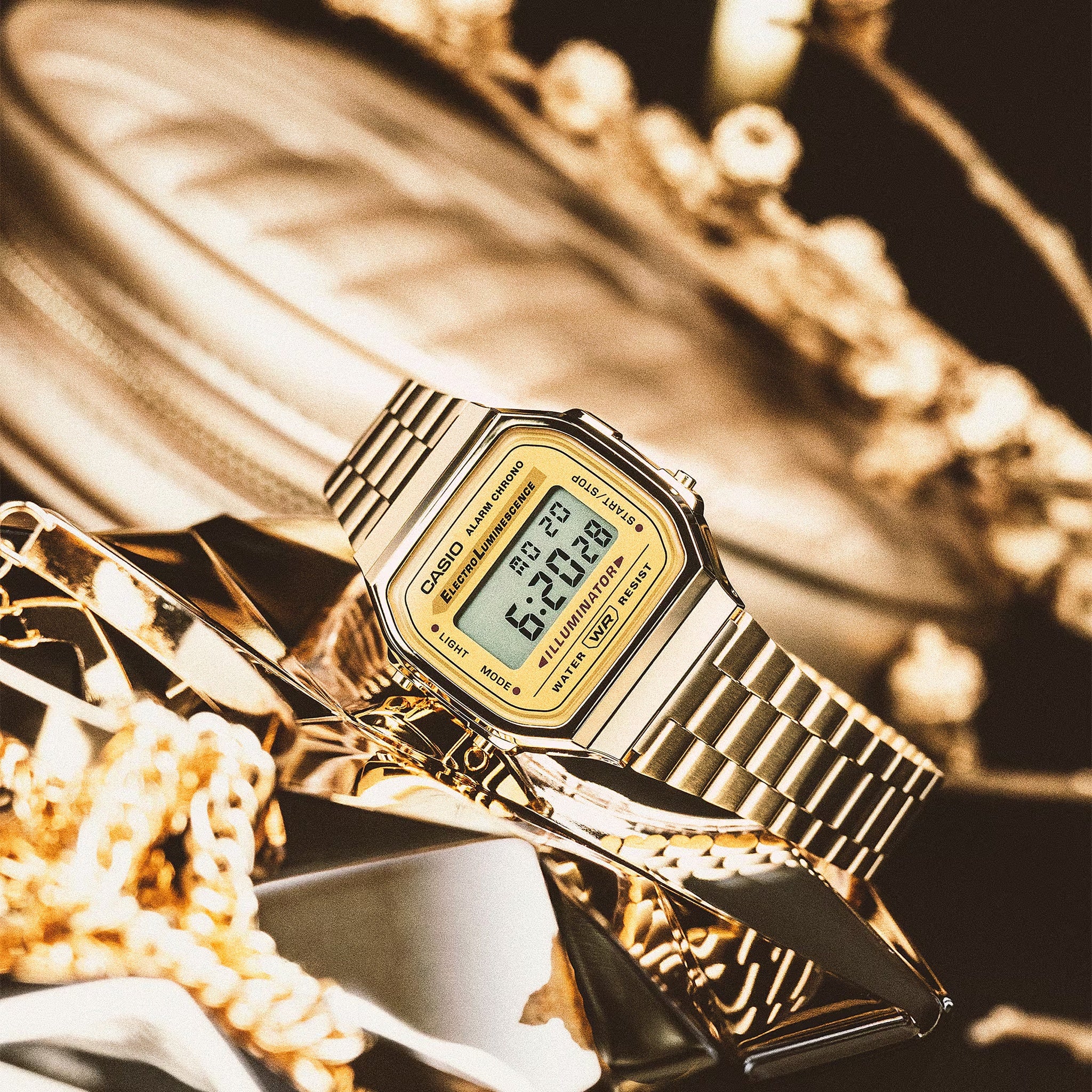 Casio Vintage Unisex Watch A168WG-9 Quartz Digital Gold