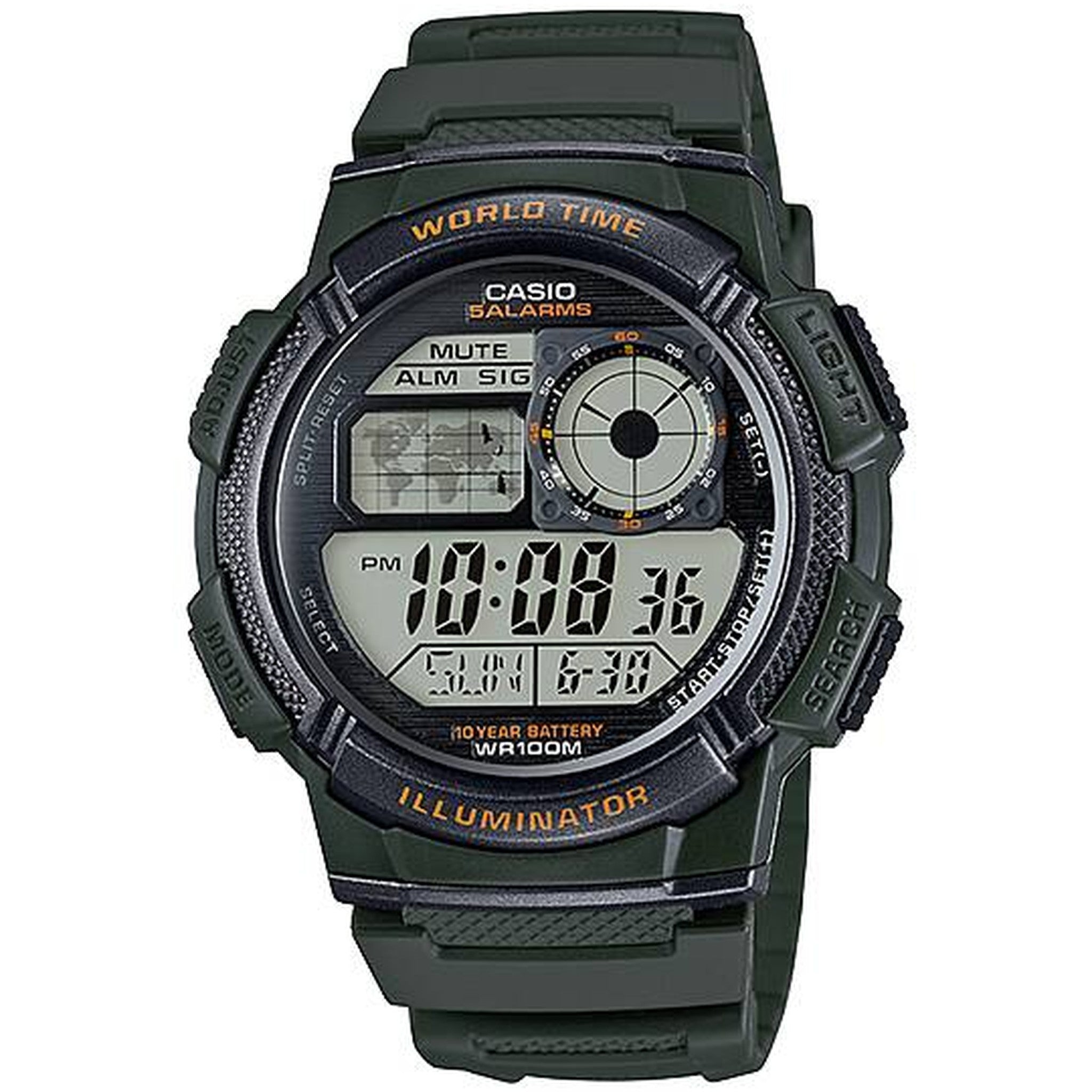 Montre Casio Homme AE-1000W-3A Quartz Digitale Vert Noir