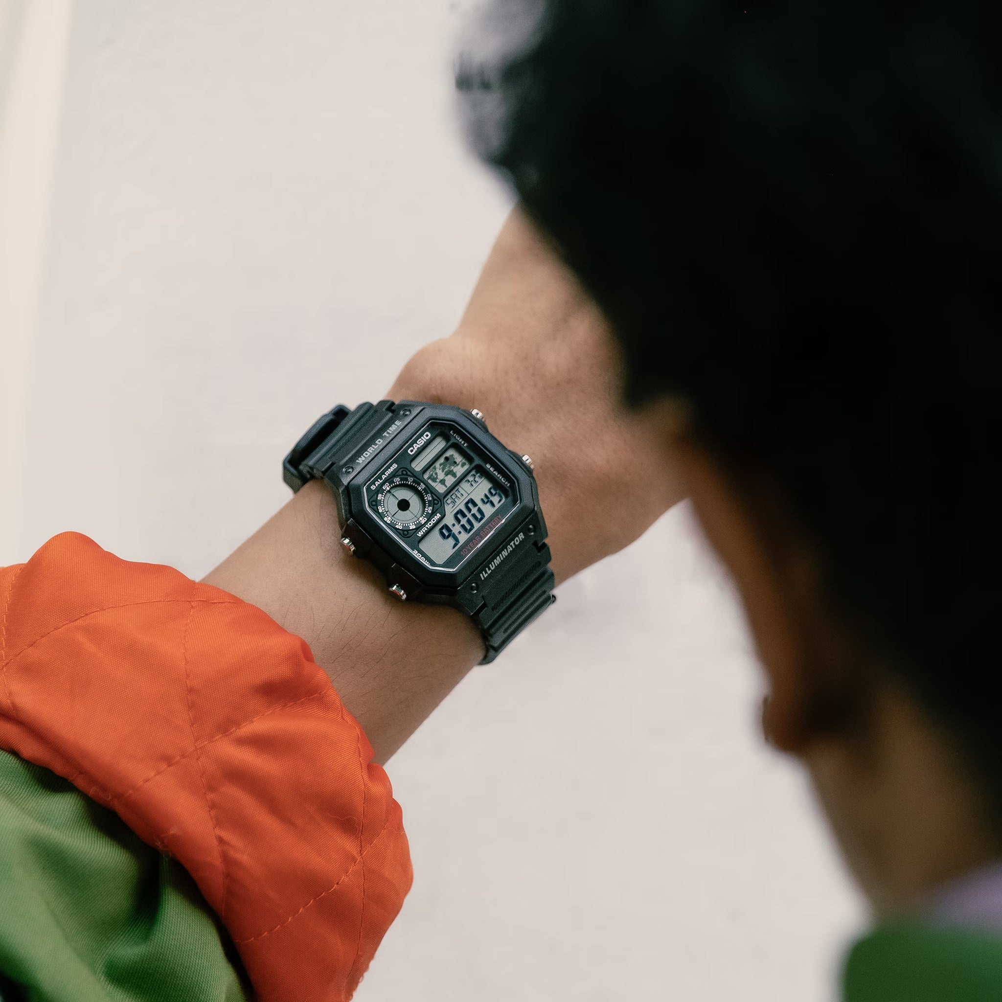 Casio Herrenuhr AE-1200WH-1A Quarz Digital Schwarz