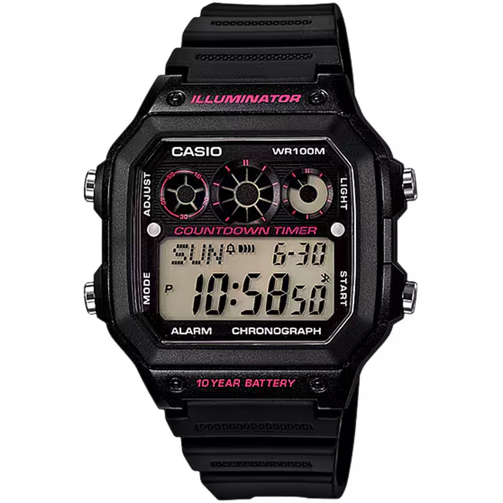 Montre Casio Homme AE-1300WH-1A2 Quartz Digitale Noir