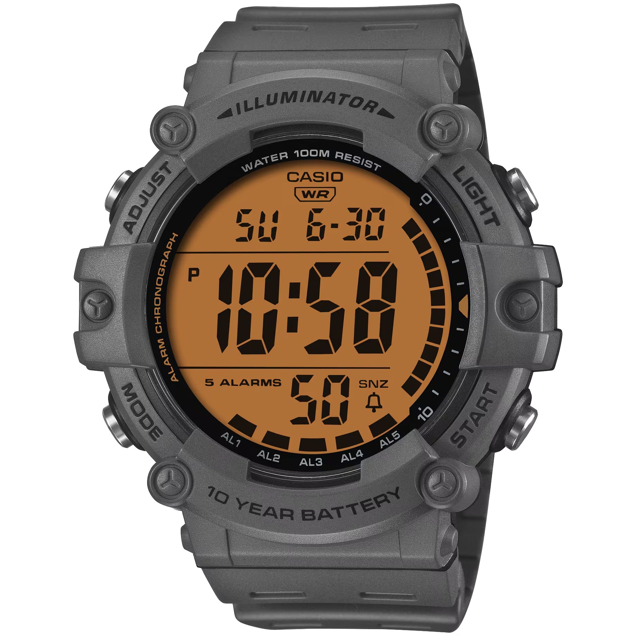 Montre Casio Homme AE-1500WHC-8A Quartz Digitale Gris Noir