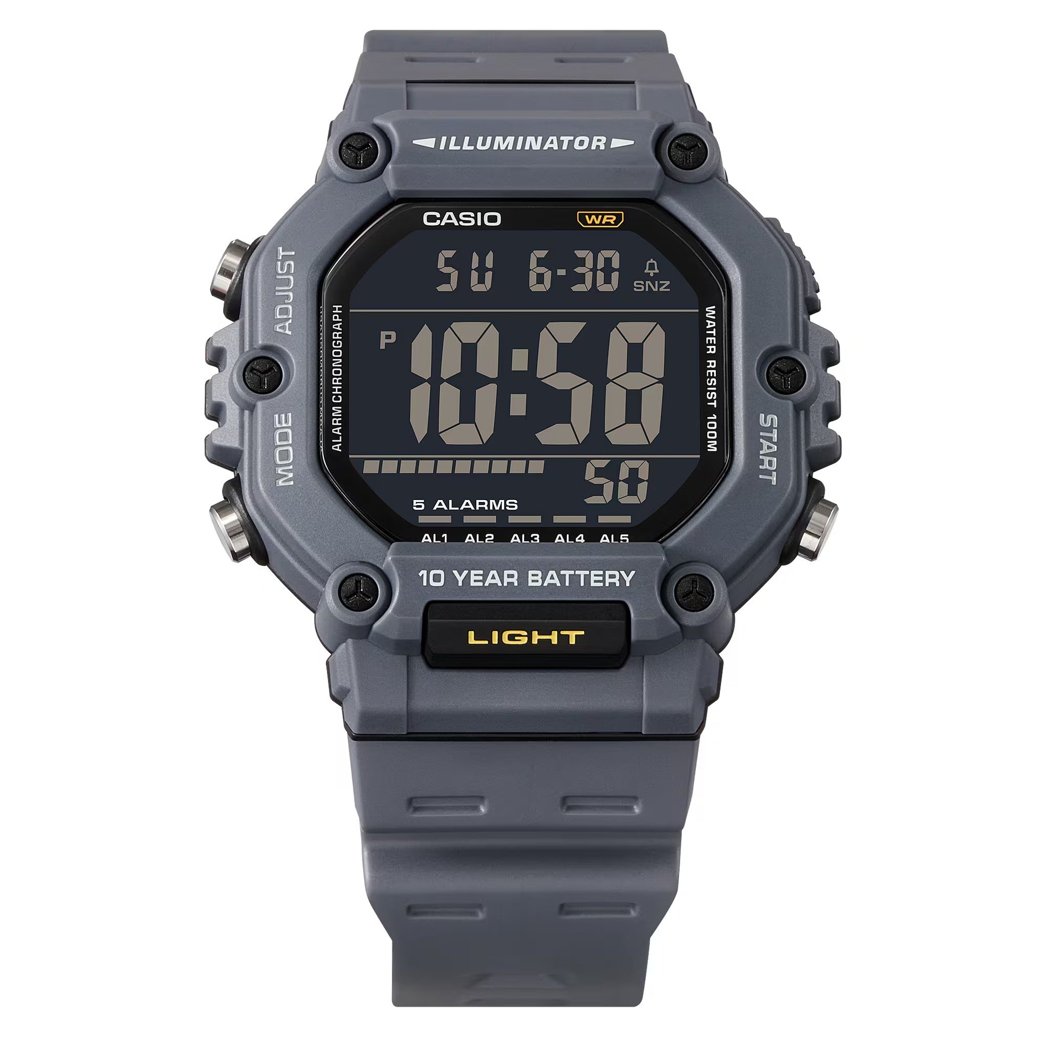 Montre Casio Homme AE-1600H-8B Quartz Digitale Gris Noir