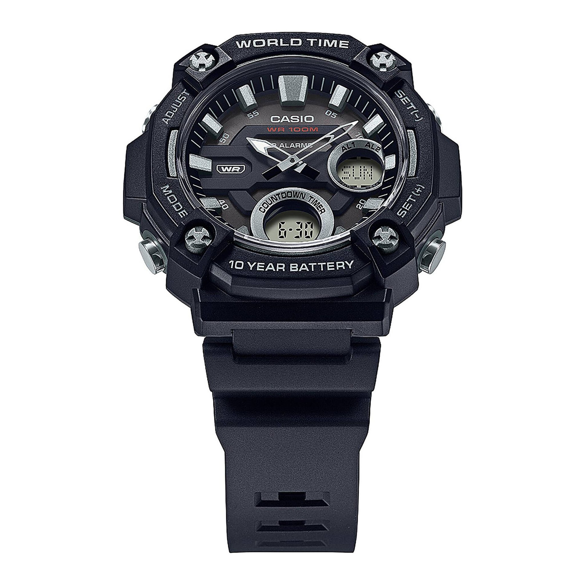 Montre Casio Homme AEQ-120W-1A Quartz Analogique / Digitale Noir