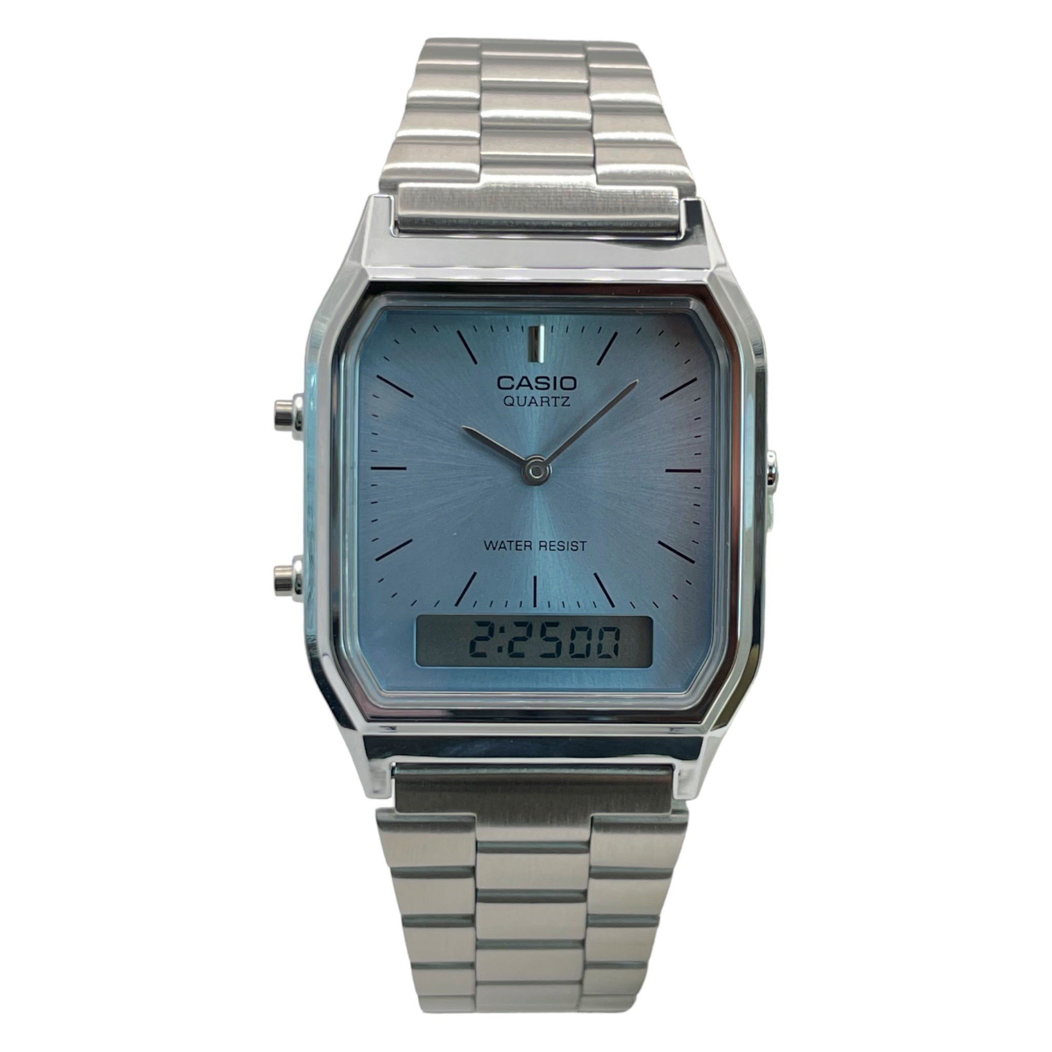 Casio Vintage Unisex-Uhr AQ-230A-2A1 Hellblau