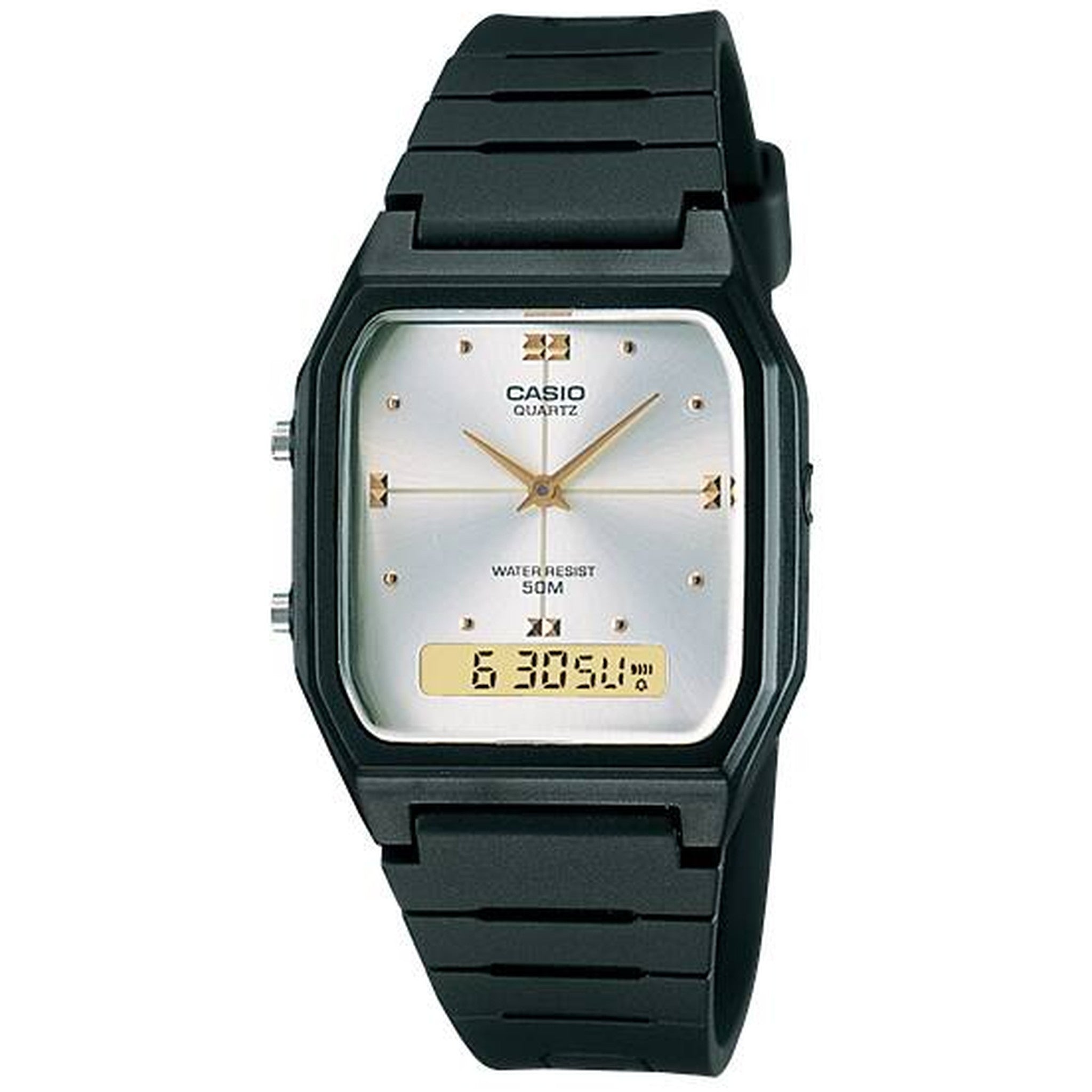 Montre Casio Homme AW-48HE-7A Quartz Analogique / Digitale Noir Argent