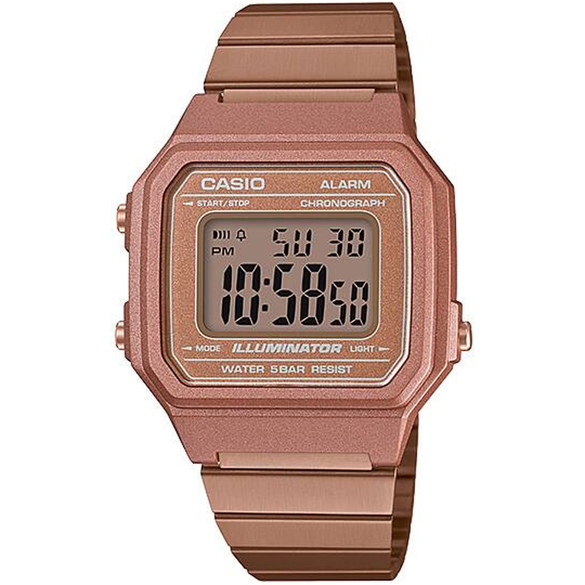 Montre Casio Mixte Vintage B650WC-5A Quartz Digitale Or Rose