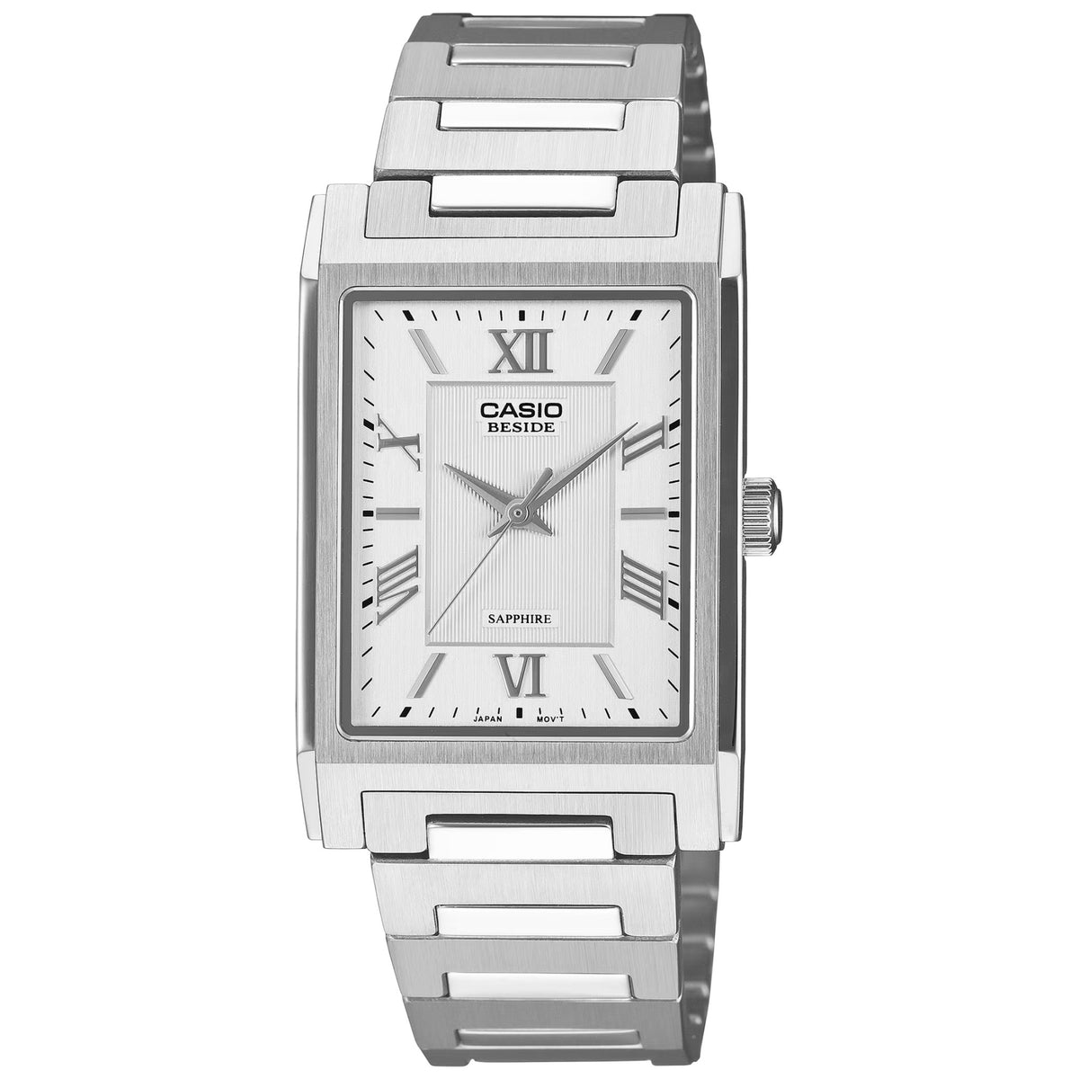 Casio Armbanduhr Beside BMS-105D-7A Rechteckig Römische Ziffern Weiß