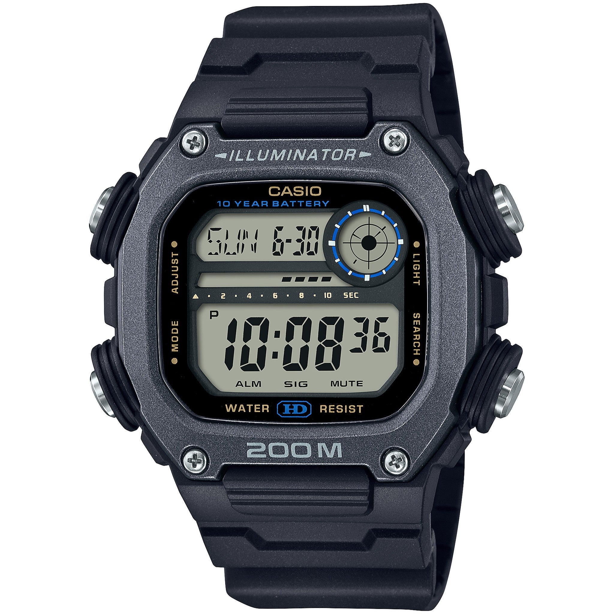 Montre Casio Homme DW-291HX-1A Quartz Digitale Noir Gris