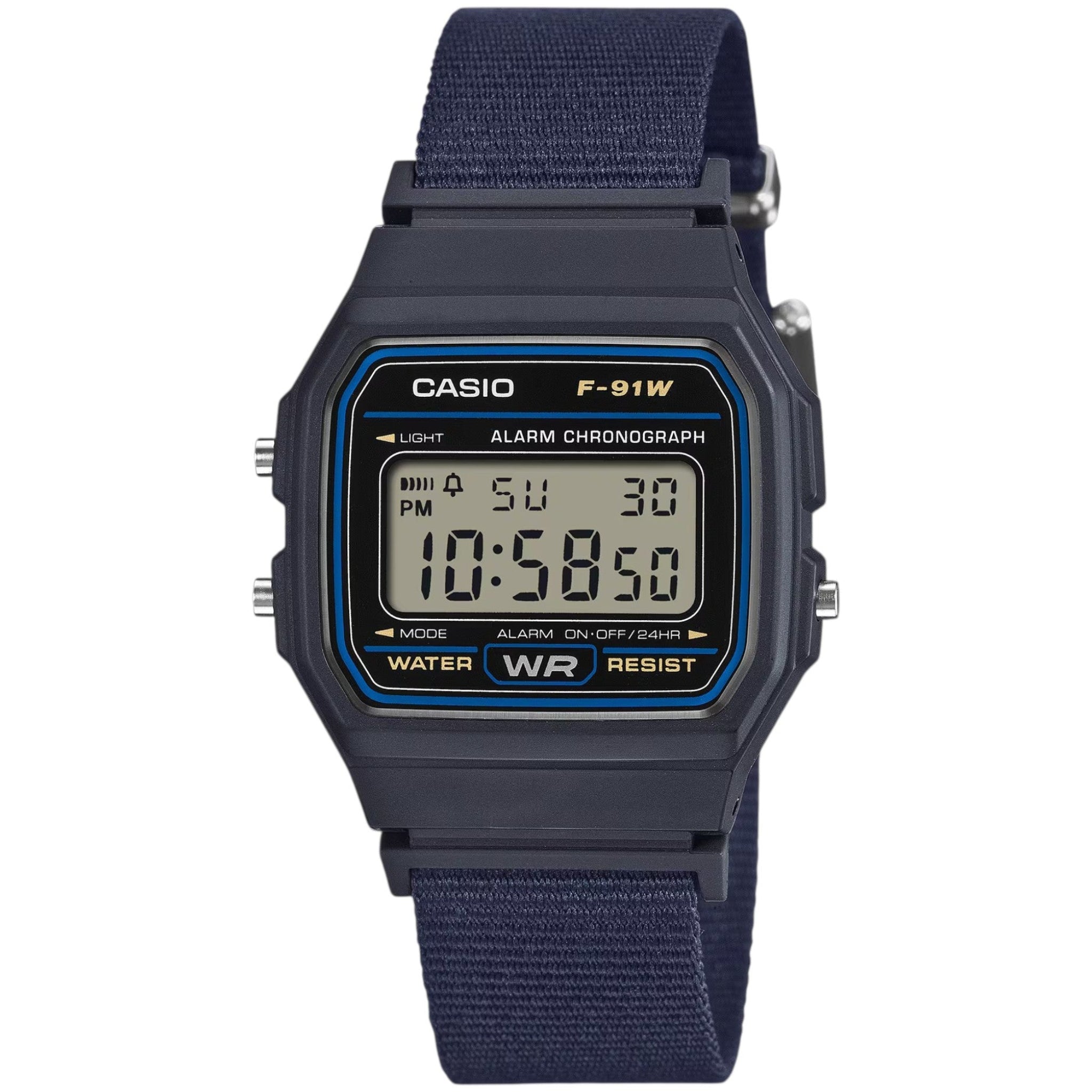 Montre Casio Mixte F-91WF-2A Quartz Digitale Bleu