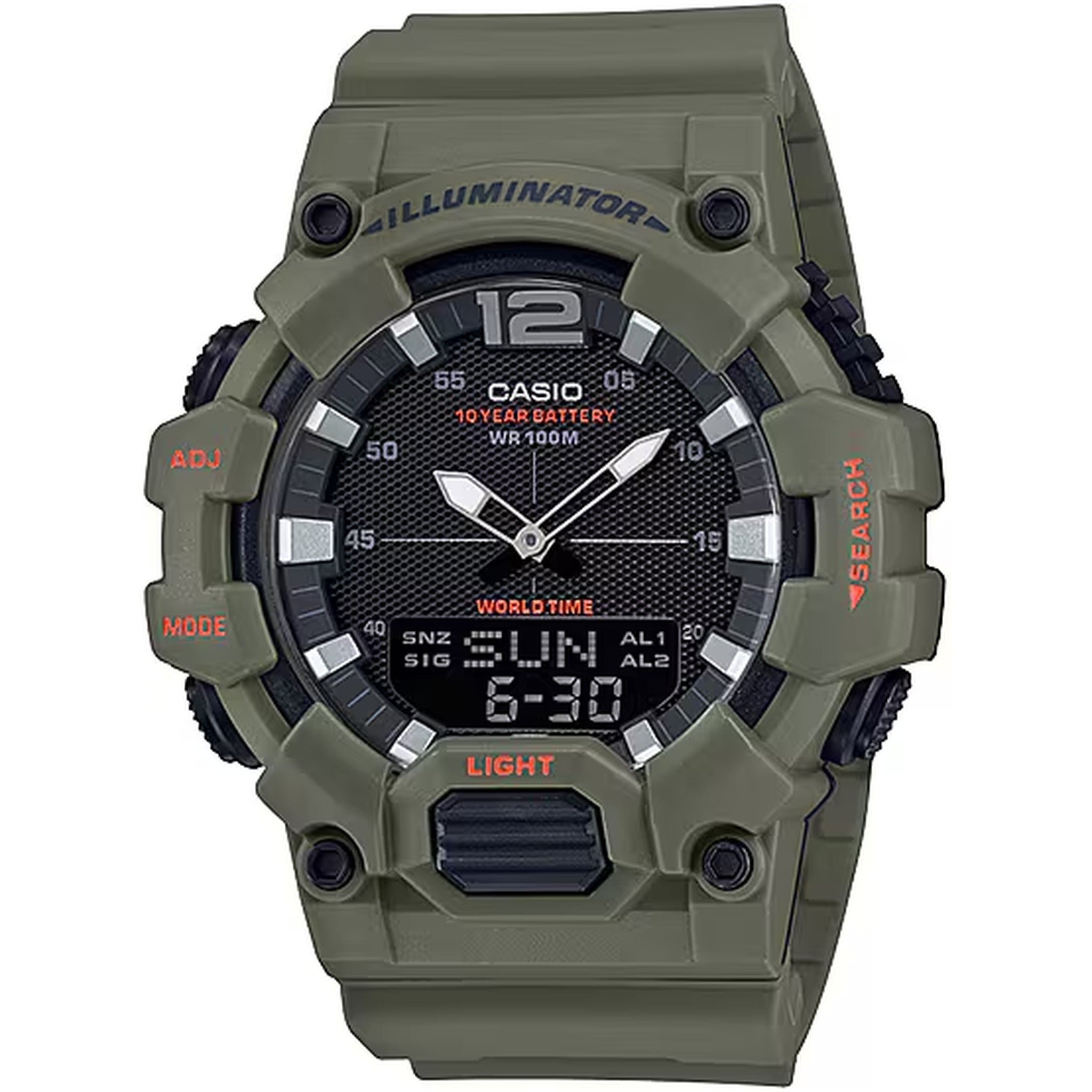 Montre Casio Homme HDC-700-3A2 Quartz Analogique / Digitale Vert Noir