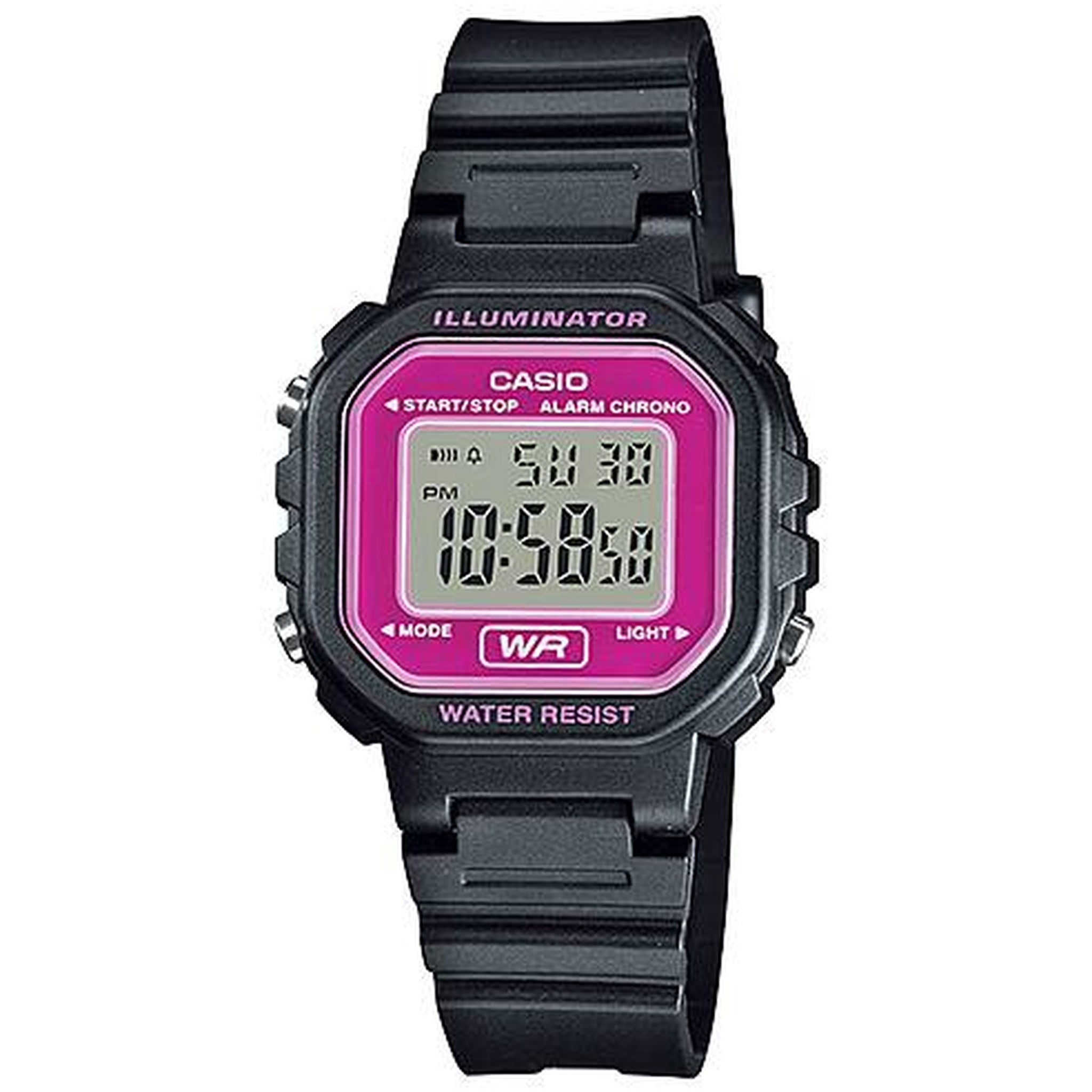 Montre Casio Femme LA-20WH-4A Quartz Digitale Noir Rose