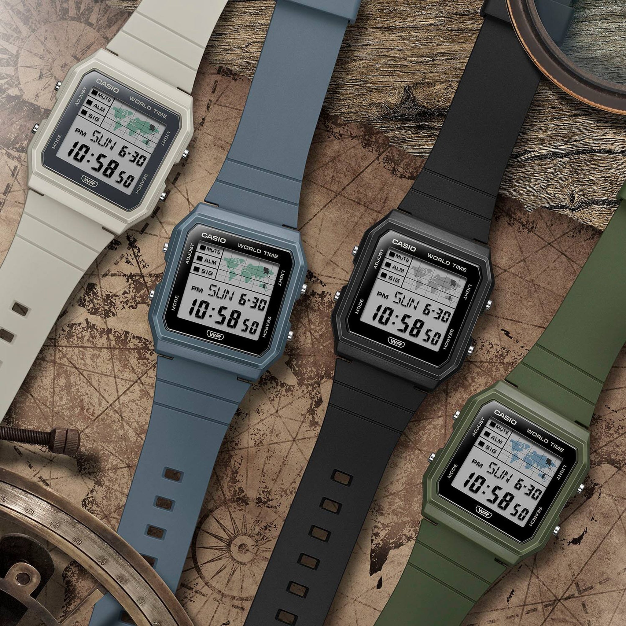Montre Casio Femme LF-30W-3A Quartz Digitale Vert Noir