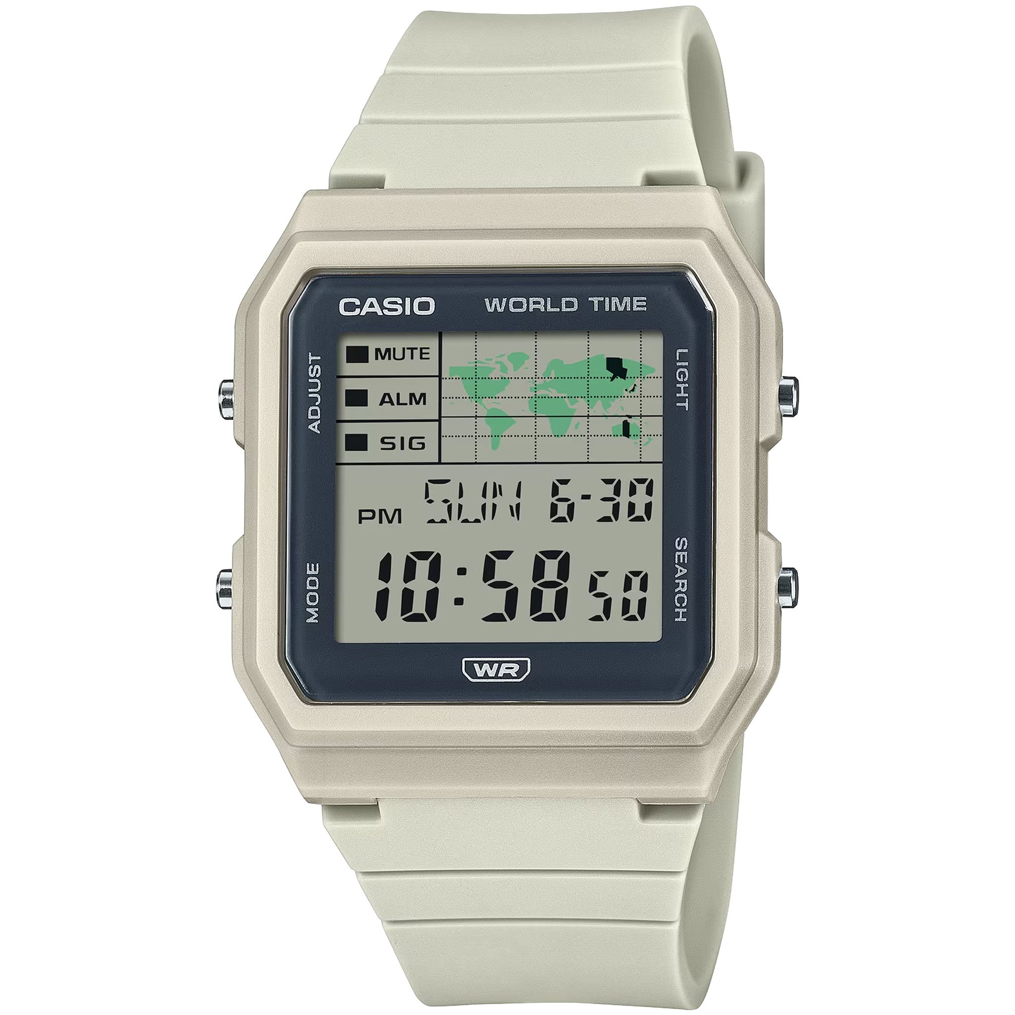 Montre Casio Femme LF-30W-8A Quartz Digitale Blanc Gris