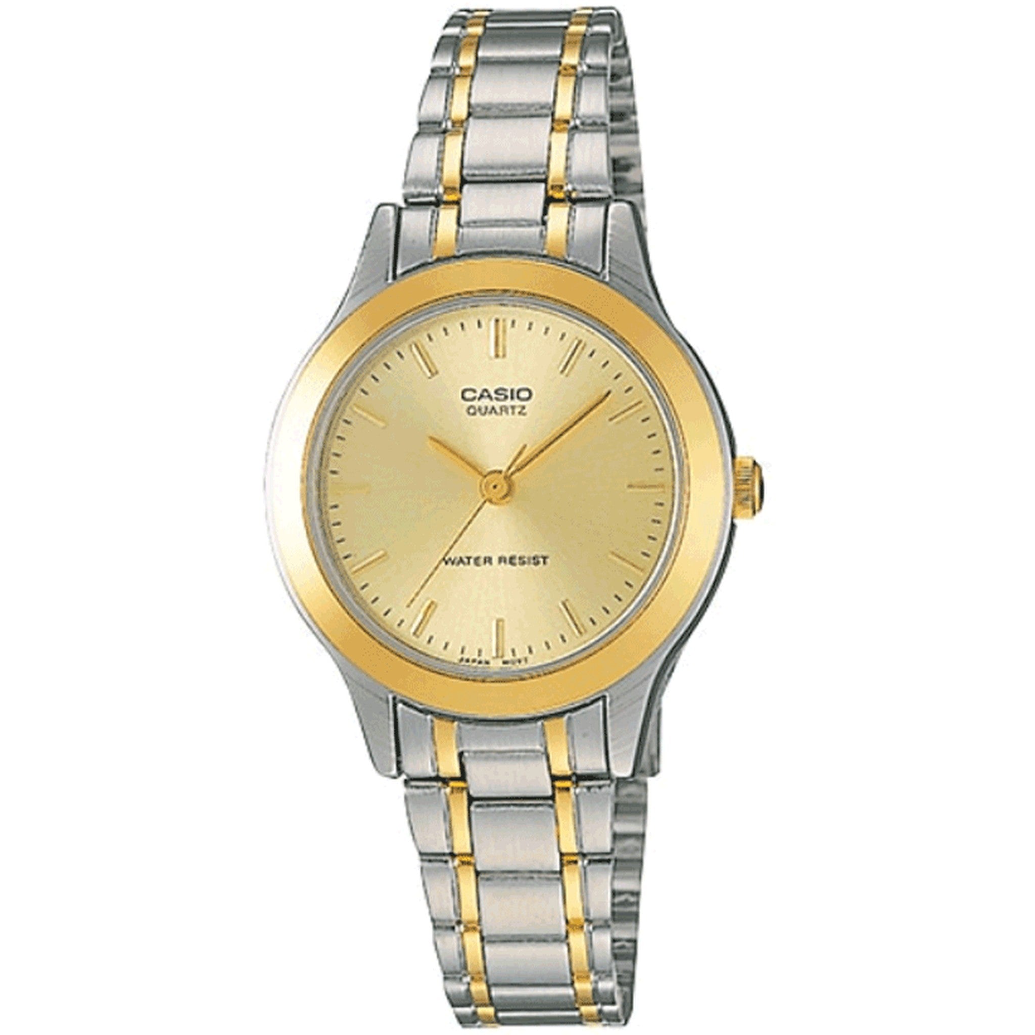 Montre Casio Femme LTP-1128G-9A Quartz Analogique Argent or Doré