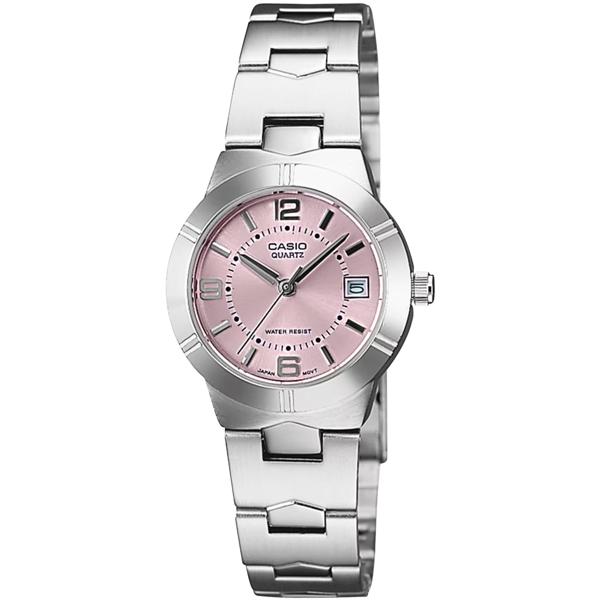 Casio Damenarmbanduhr LTP-1241D-4A Quarz Analog Silber Rose